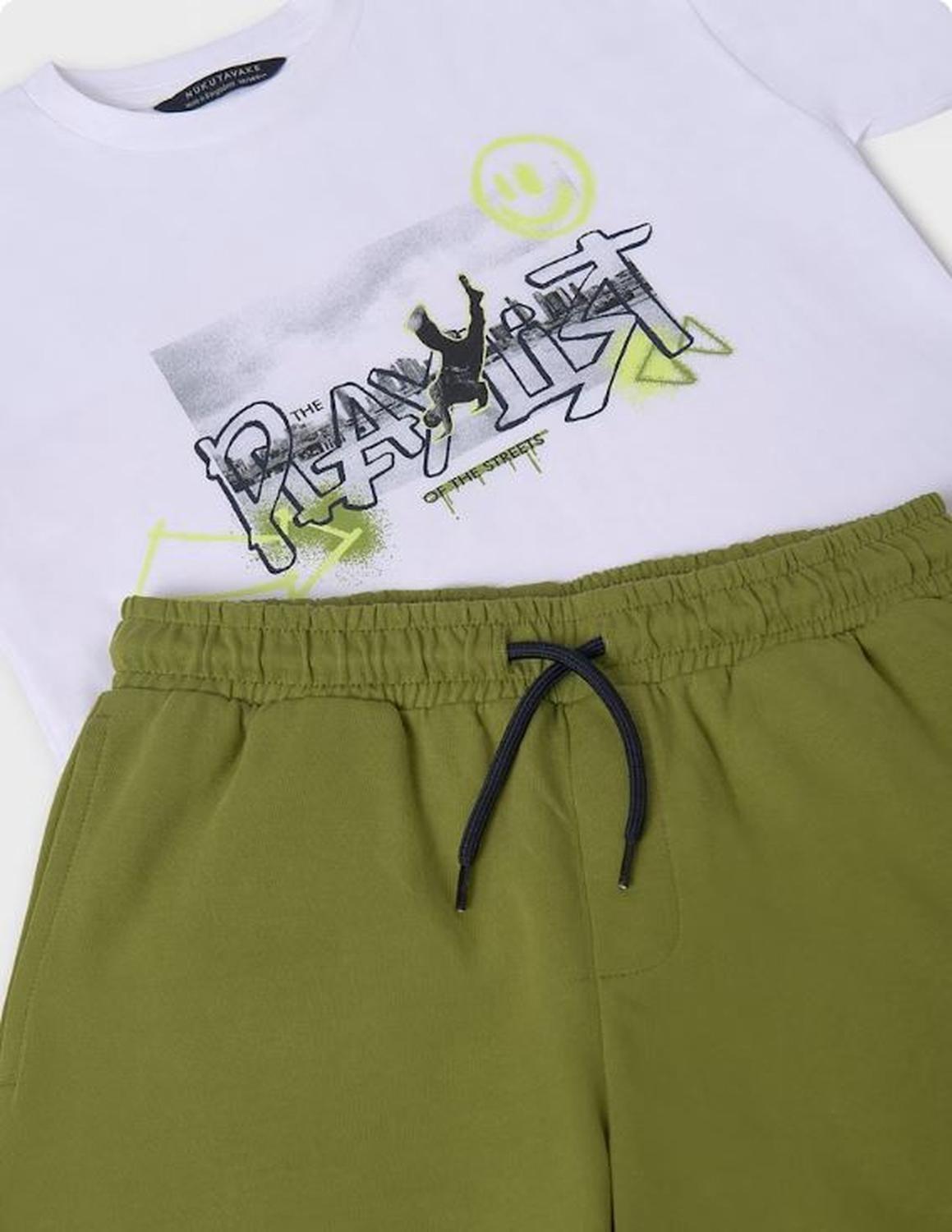 Conjunto bermuda y camiseta urbana chicos-2