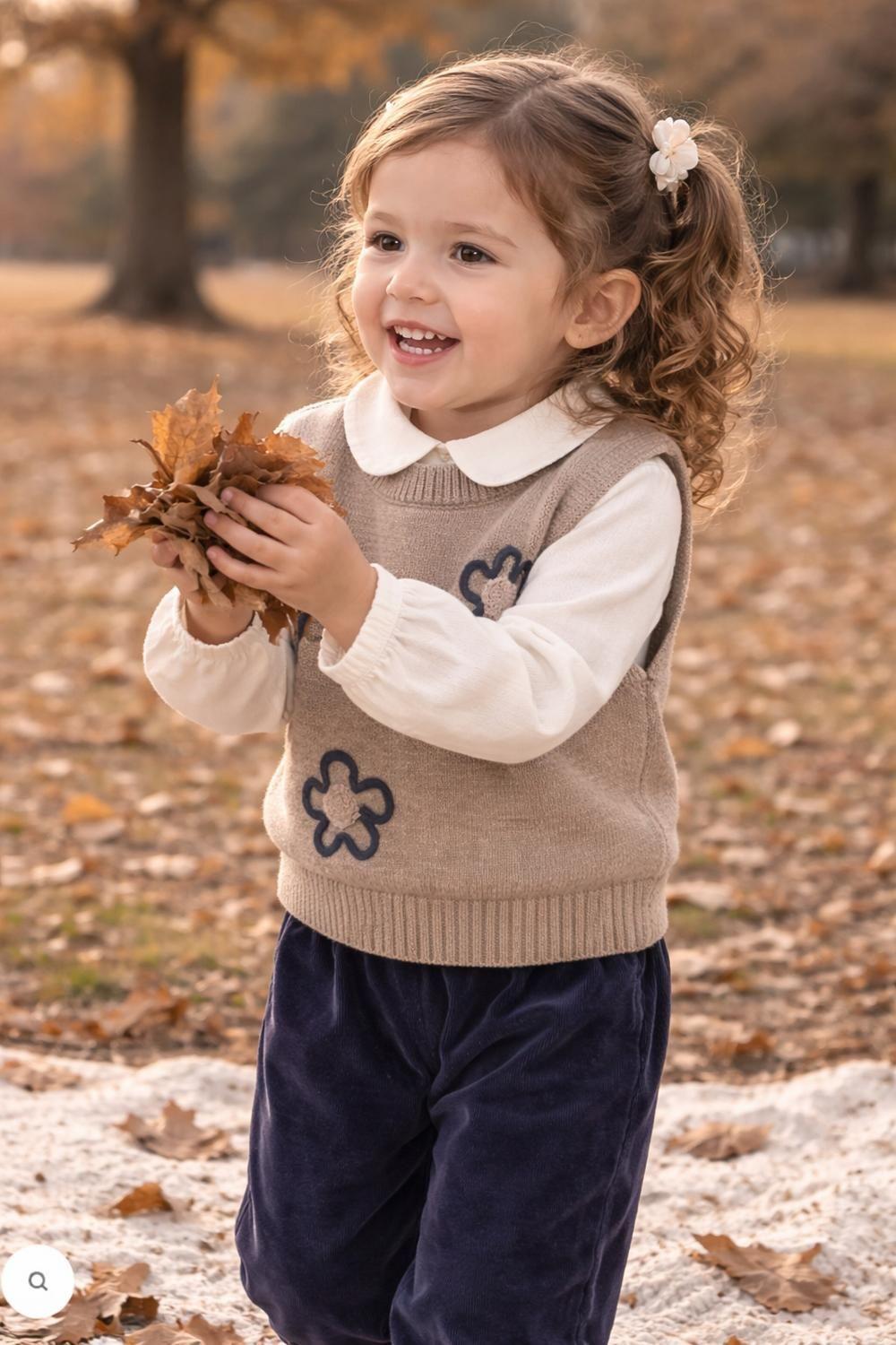 Conj. Pantalon chaleco tricot-1