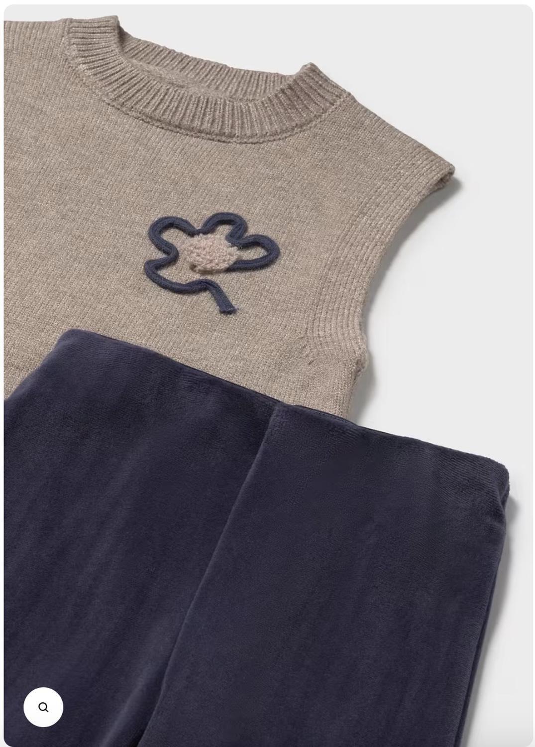 Conj. Pantalon chaleco tricot-4