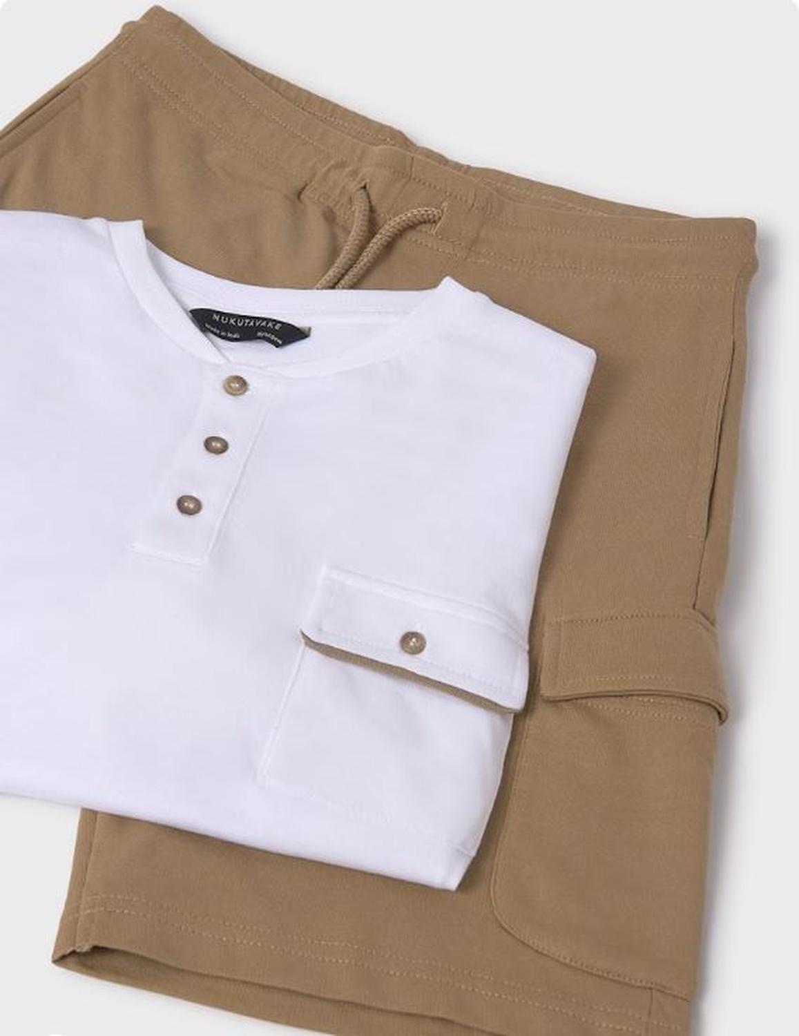 Conjunto bermuda y camiseta cuello panadero chicos-1