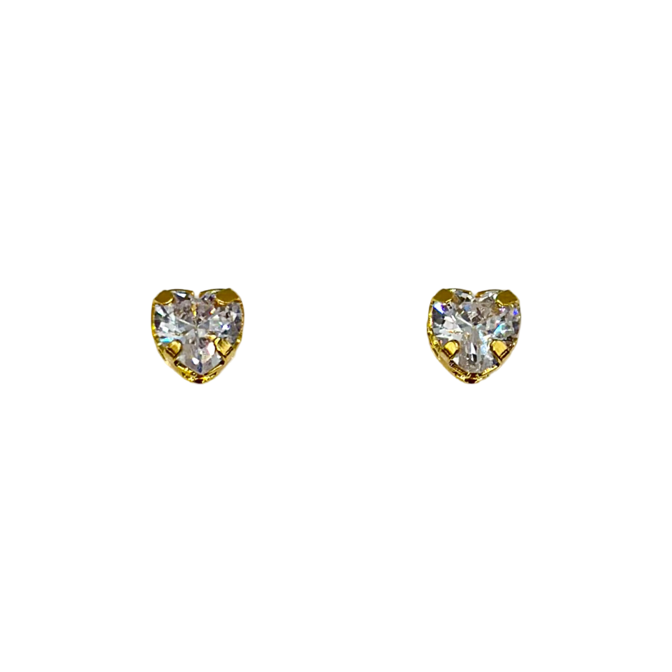 Aro Corazon Circon 5 Mm Enchapado Oro-1