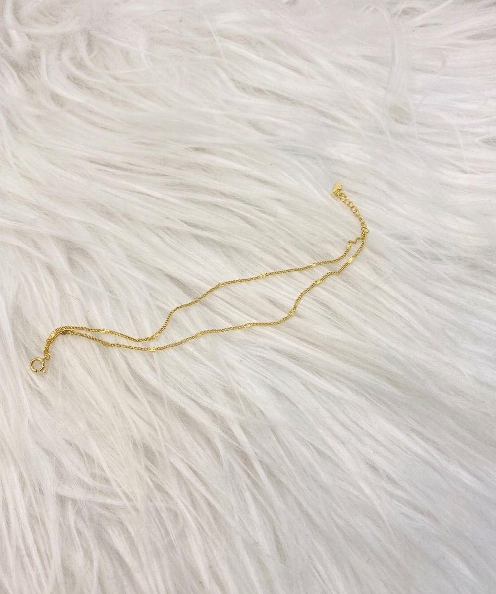 Pulsera Doble Juvenil Plata Baño En Oro -1