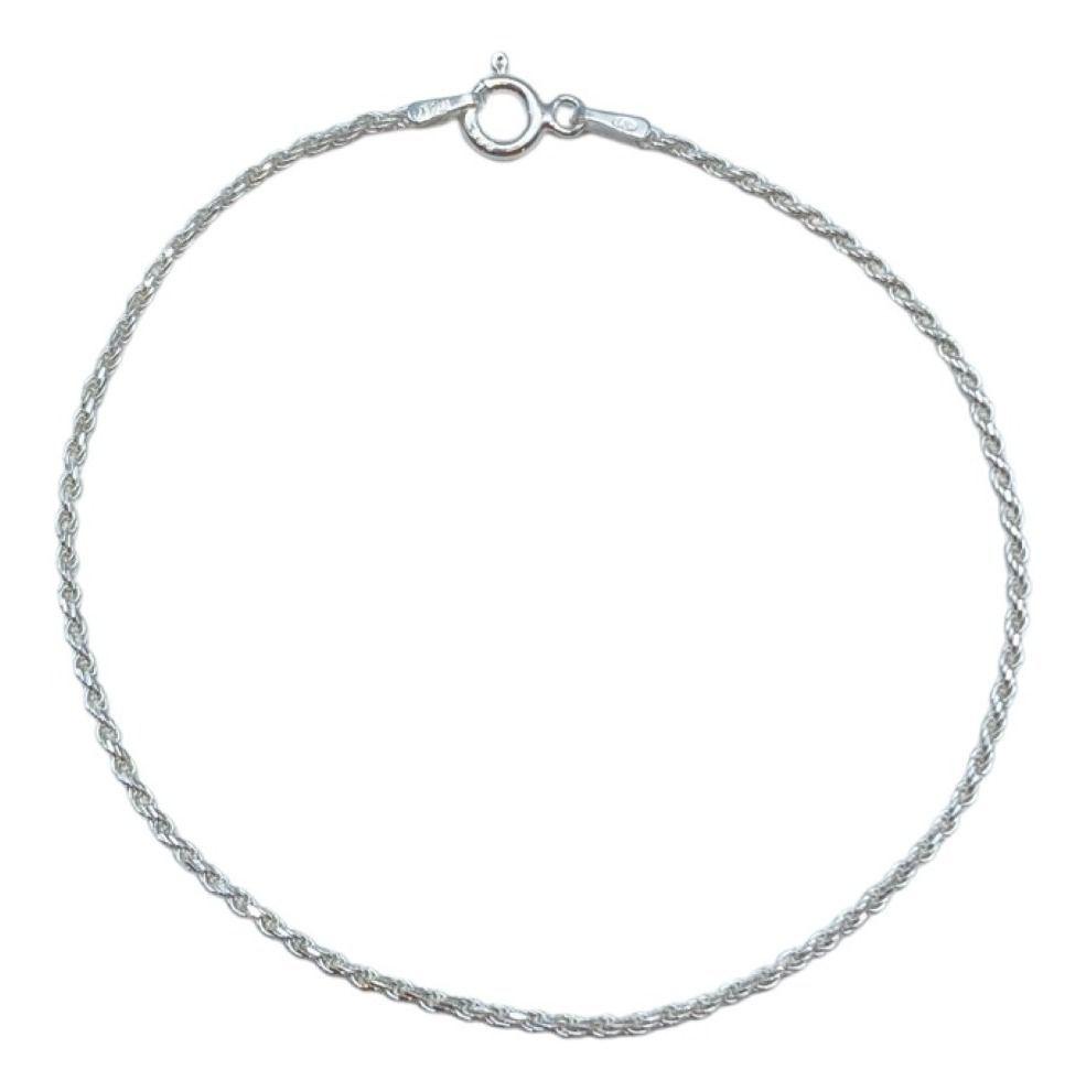 Pulsera Turbillon Delgada Plata Fina -0