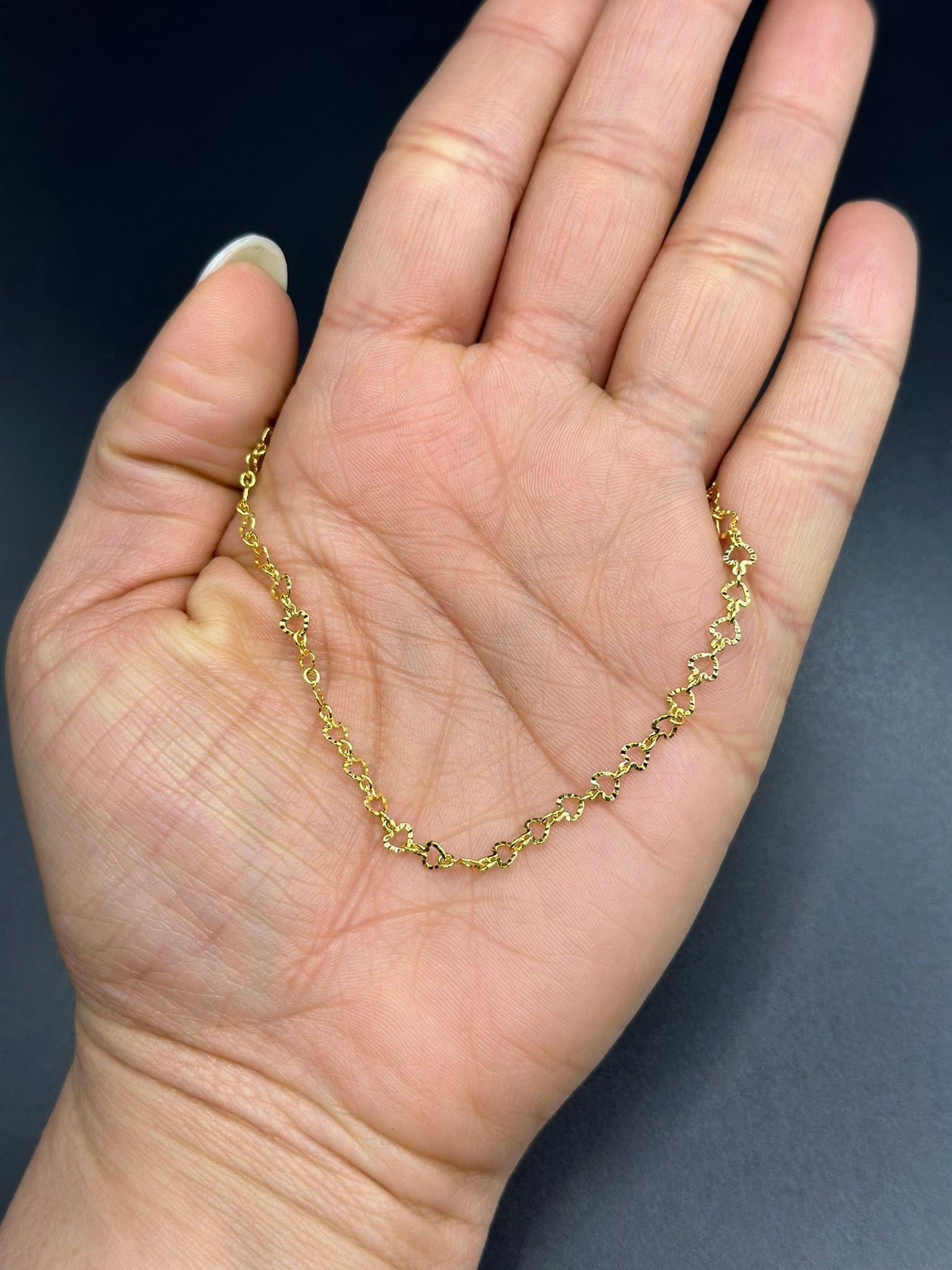 Collar Corazones Calados Enchapado Oro-1