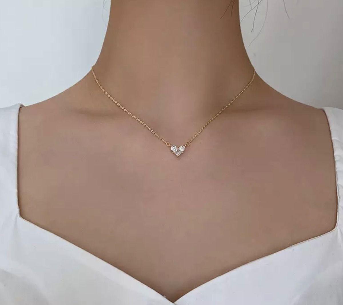 Collar Perlas Hojitas Juvenil Plata S925 Baño Oro-1
