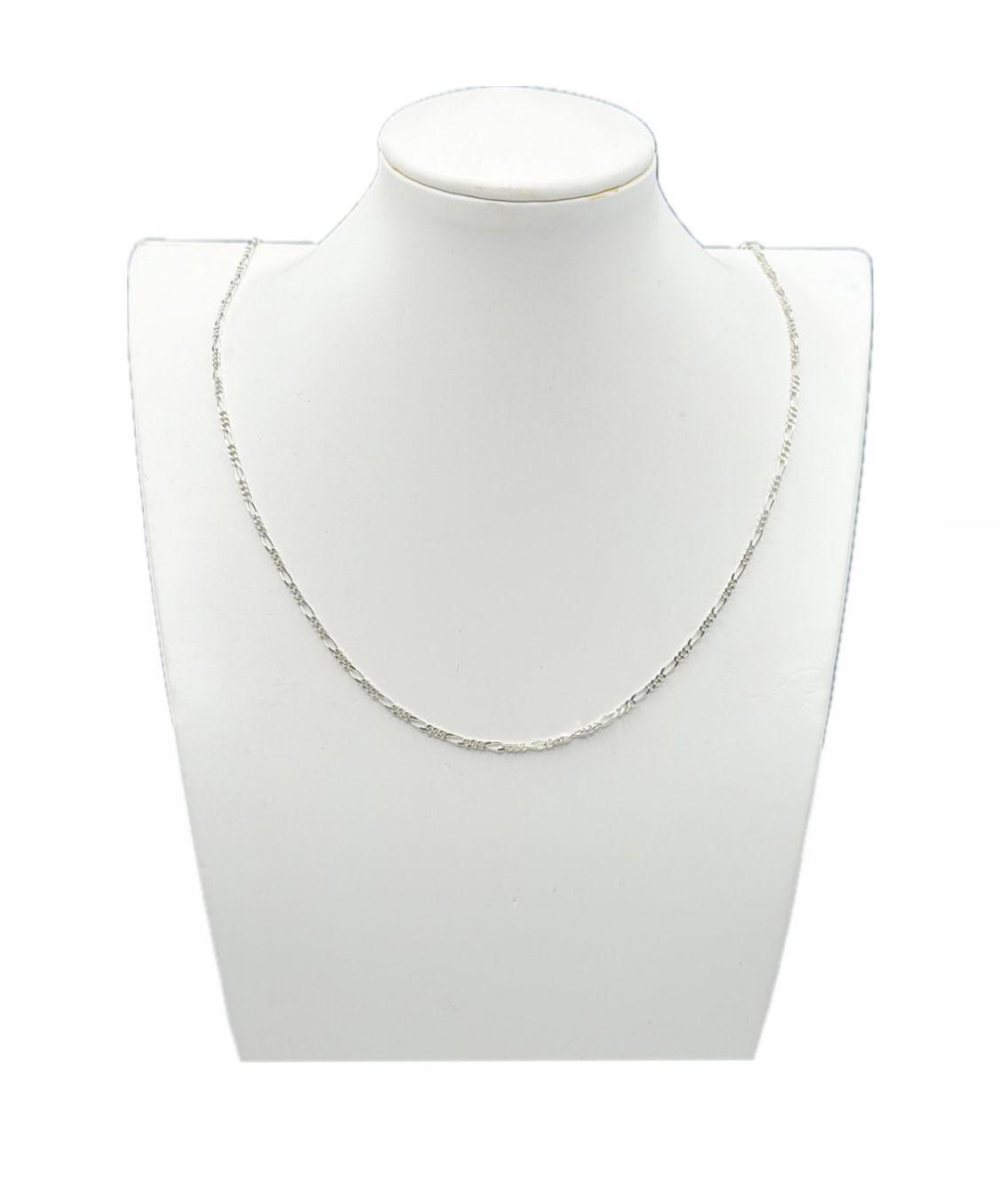 Collar Unisex eslabones modelo cartier 50 cm Plata mas caja-0
