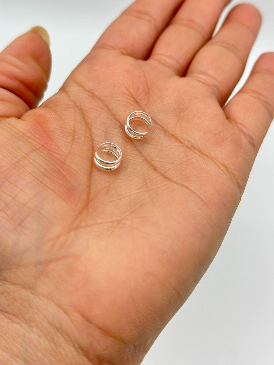 Aros Piercing Ear Cuff Ajustable Plata Fina 925 Mas Caja-1