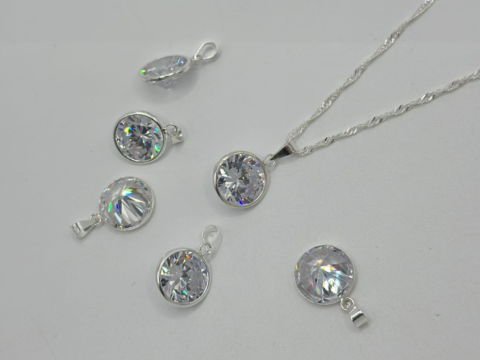 Collar Cadena Punto De Luz Grande Plata-2
