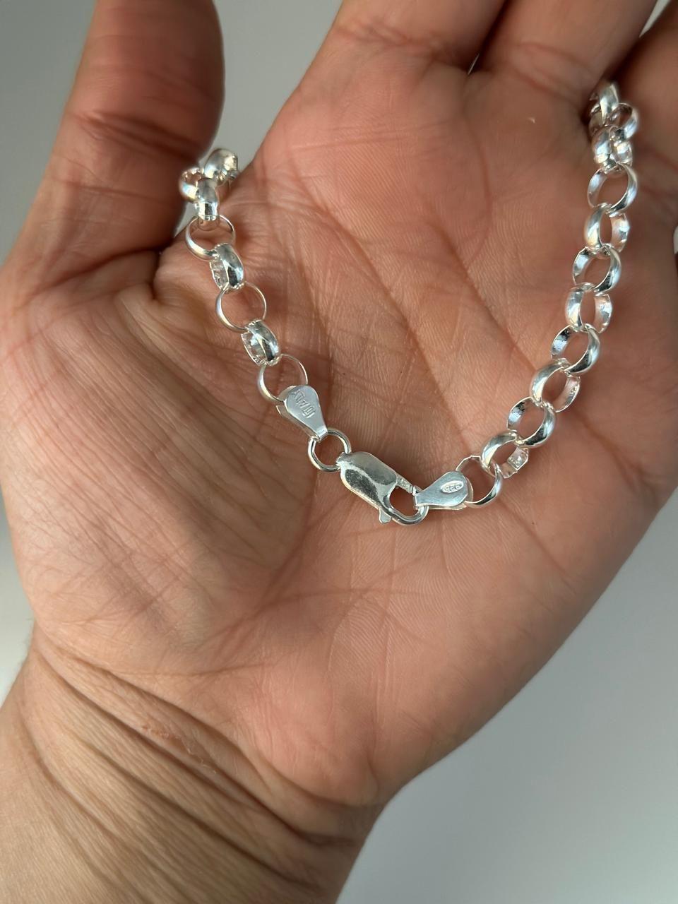 Pulsera Hombre Rolon Gruesa Plata-1