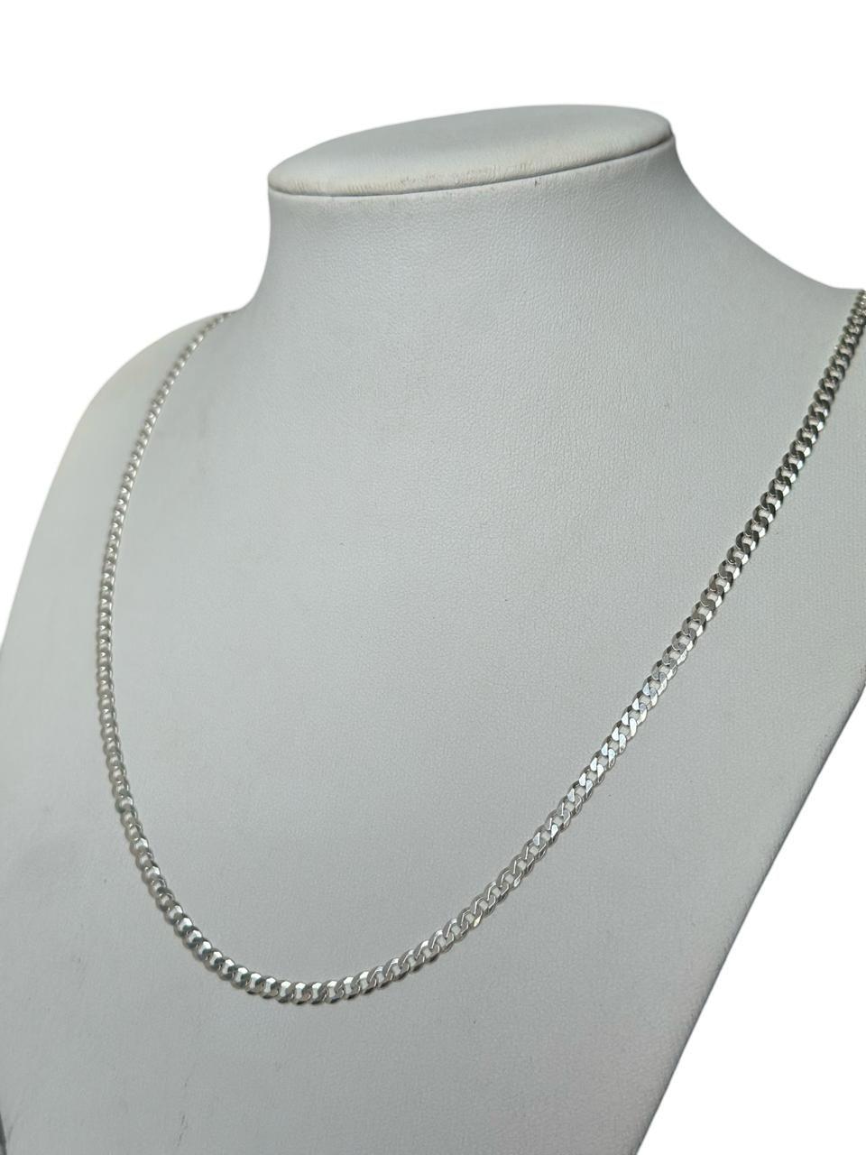 Collar Cadena Modelo Grumet Plata Unisex 60 Cm-1