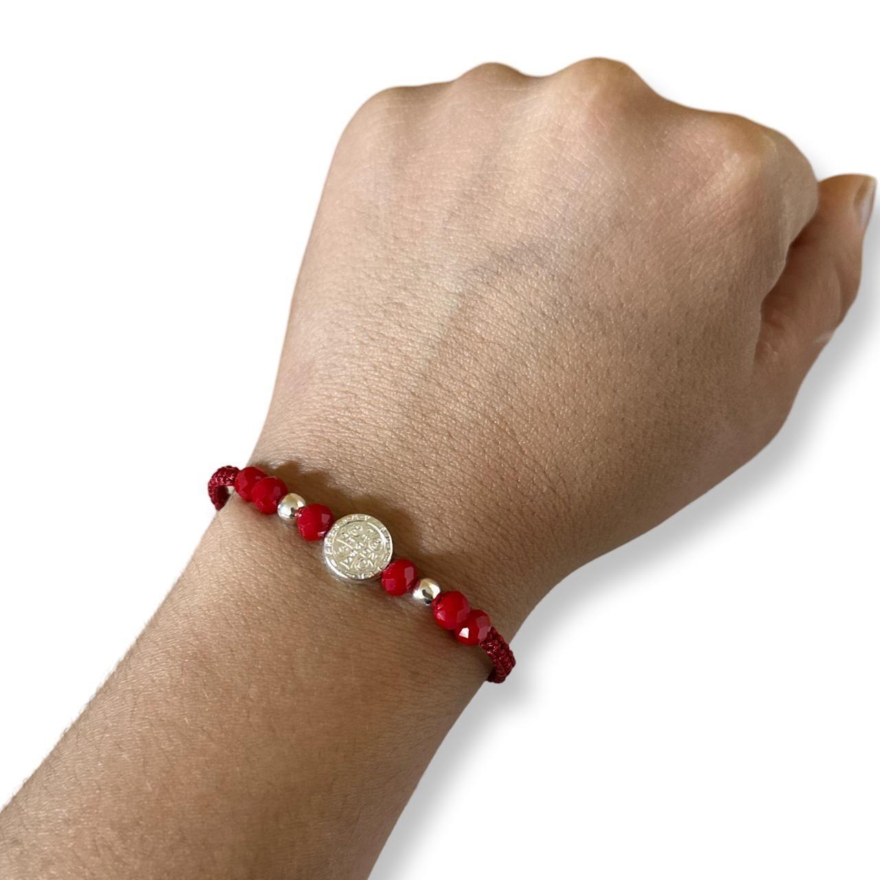 Pulsera Hilo Rojo San Benito Protección -2