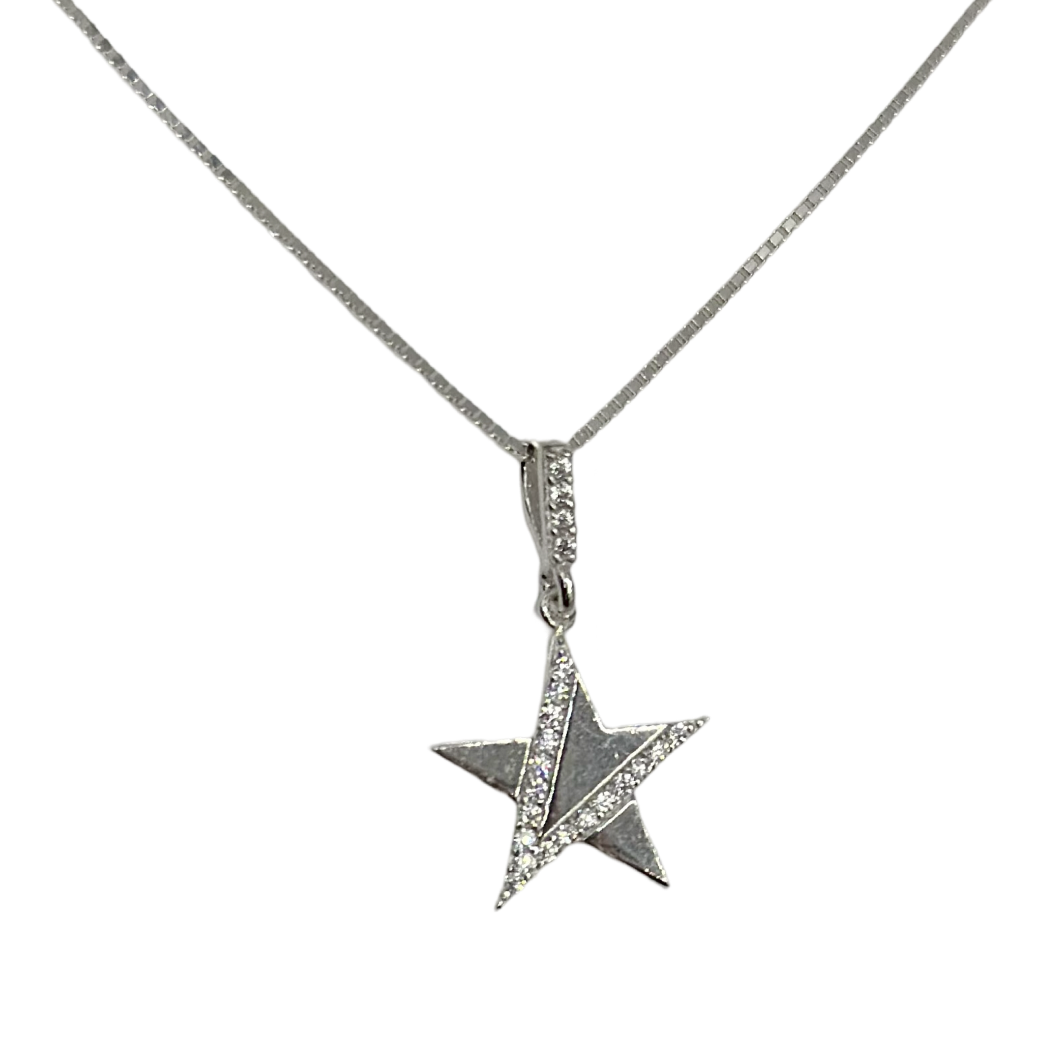 Collar Estrella Plana Circones Plata-0