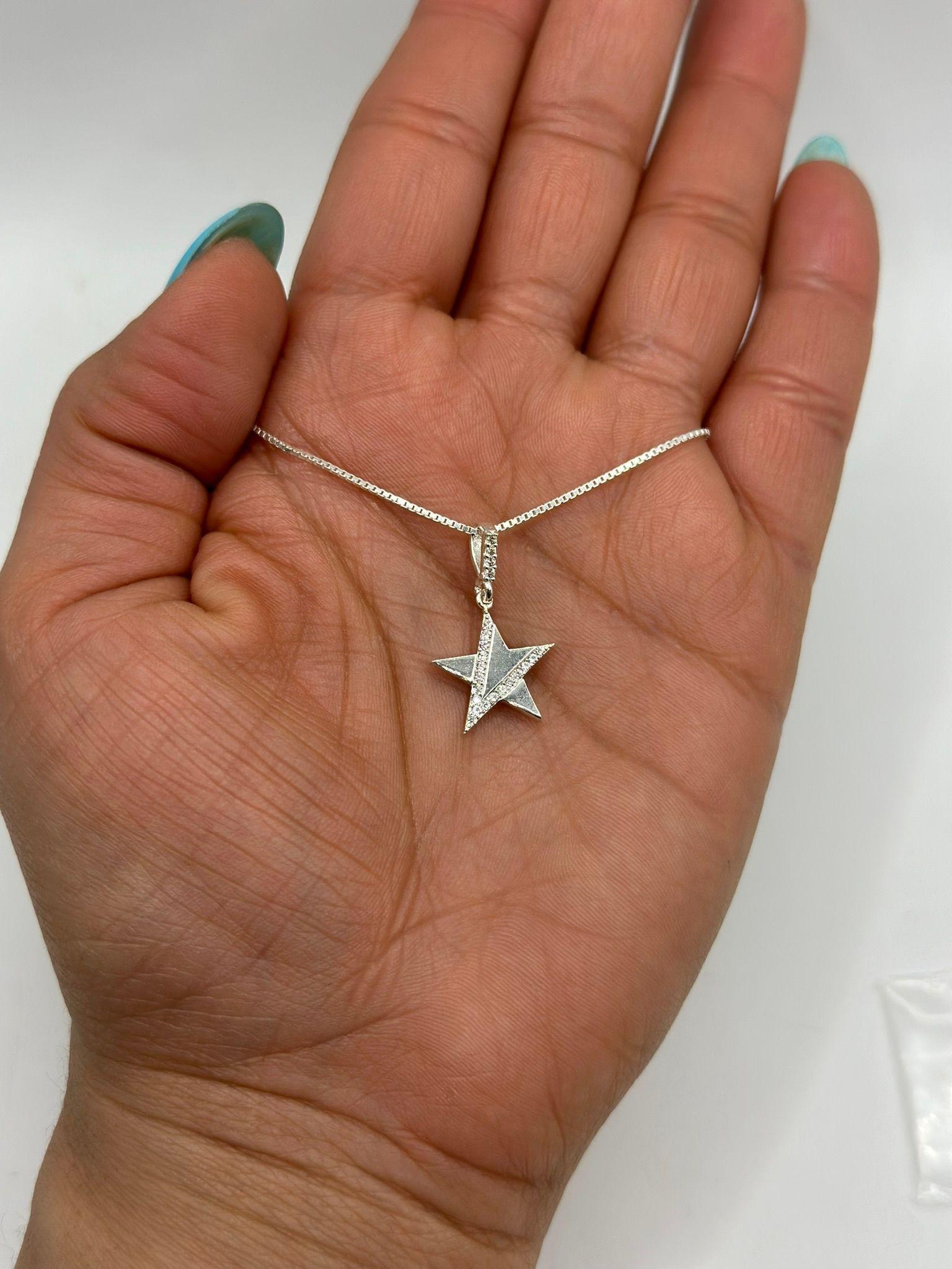 Collar Estrella Plana Circones Plata-1