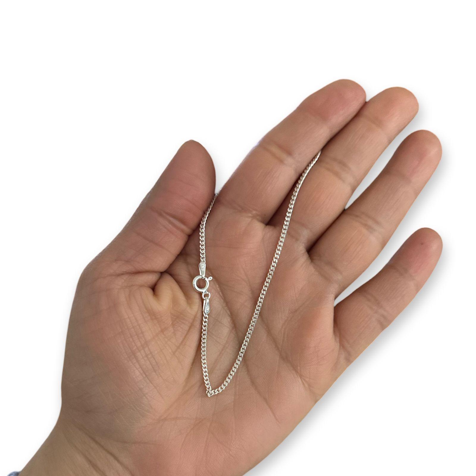 Pulsera Grumet Delgada Juvenil Plata -2