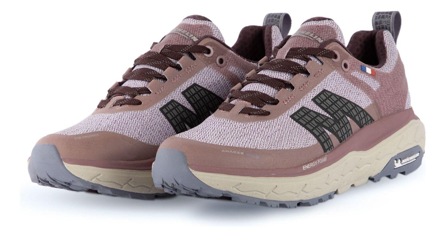 Zapatilla Trail Running  Mujer Morado Gris Michelin Aw01-5