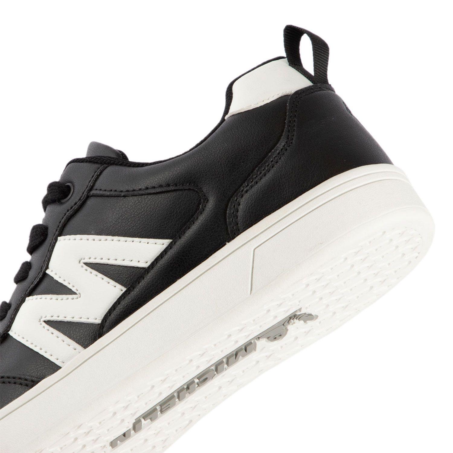 Zapatilla Casual Urbana Hombre Negro Blanco Michelin Ps19-6
