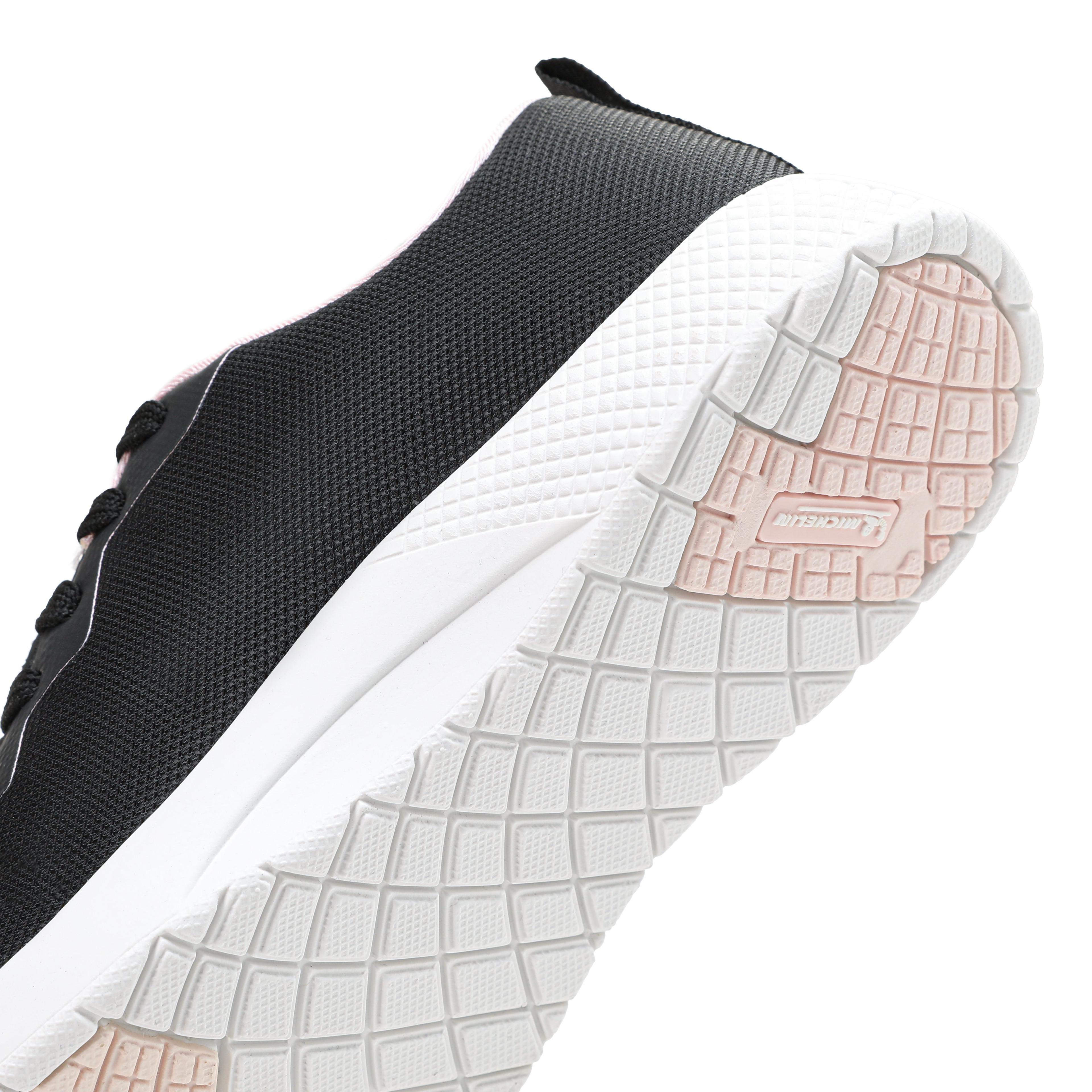 Zapatilla Deportiva Confort Mujer Negro Rosado Michelin Cr19-4