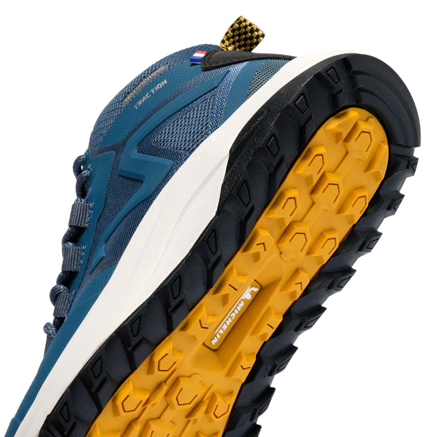 Botín Outdoor Impermeable Mujer Azul Negro Michelin Dr05-6