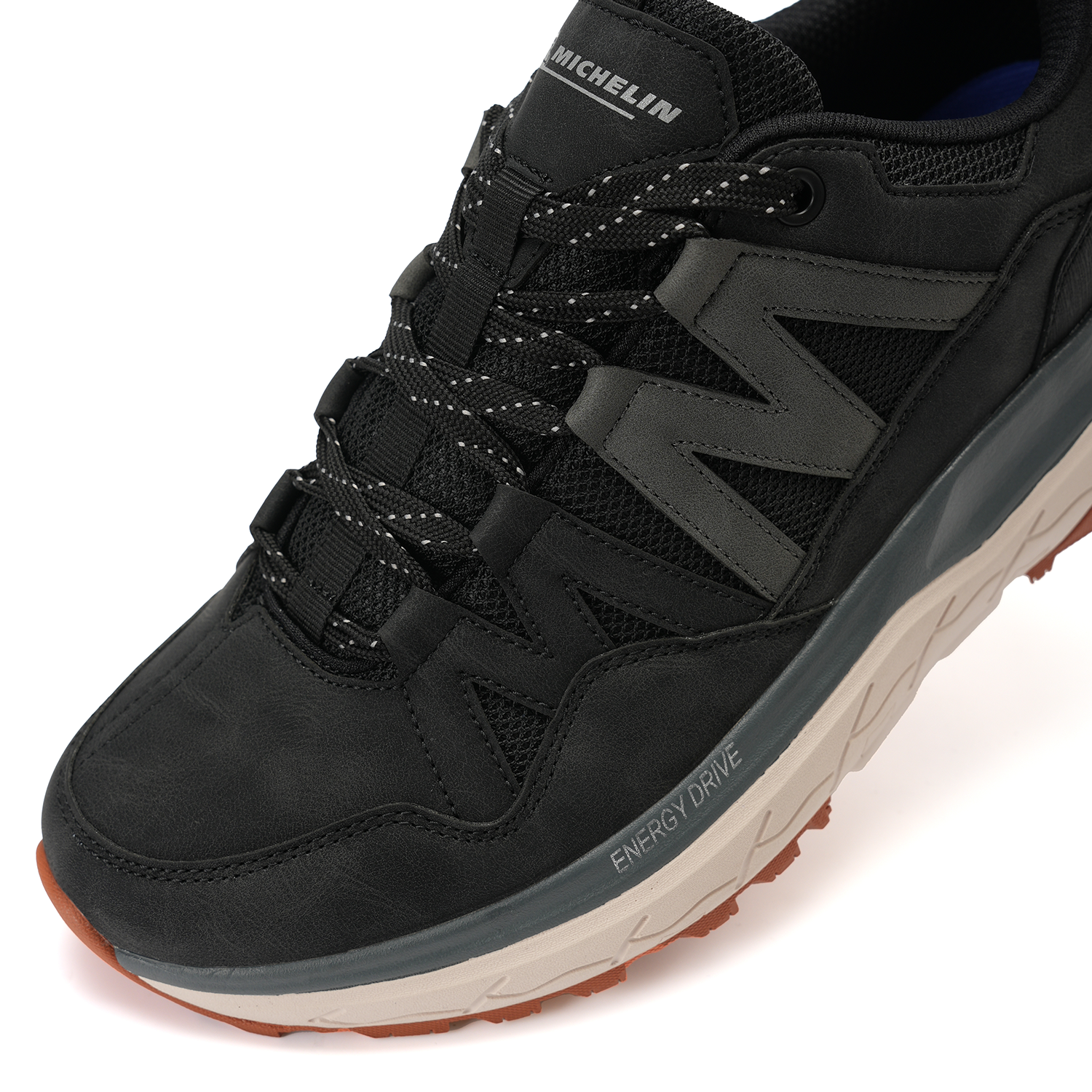 Zapatilla Urbana Outdoor Hombre Negro Y Beige Michelin Aw10-5