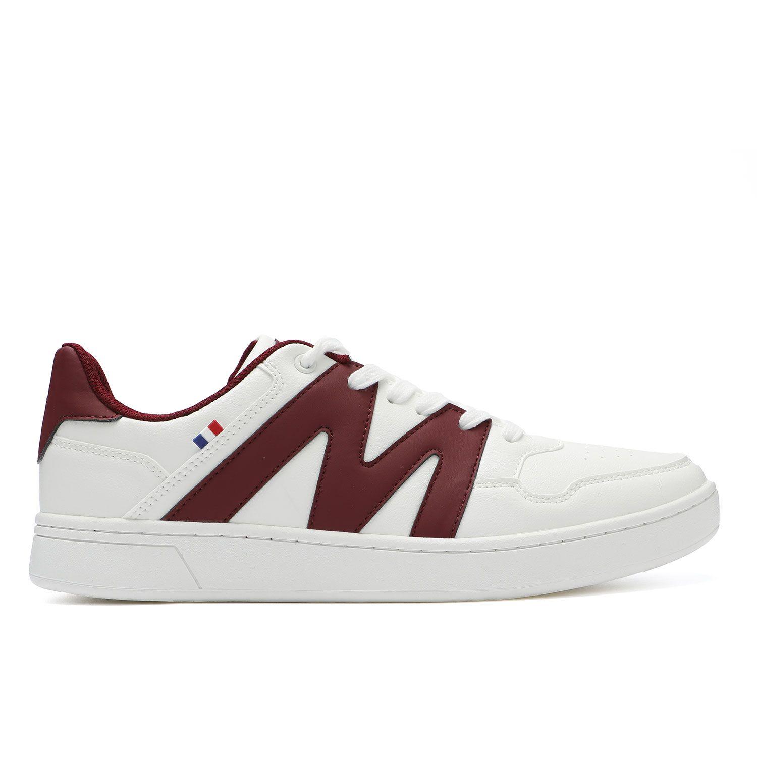 Zapatilla Urbana Hombre Blanco Y Burdeo Michelin Ps22-0