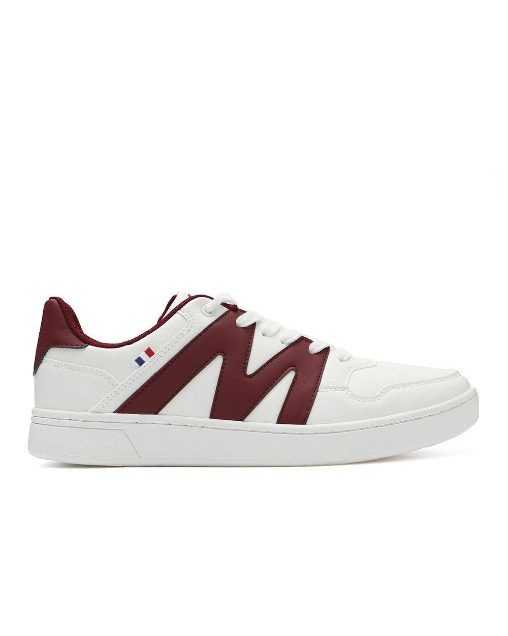 Zapatilla Urbana Hombre Blanco Y Burdeo Michelin Ps22-0
