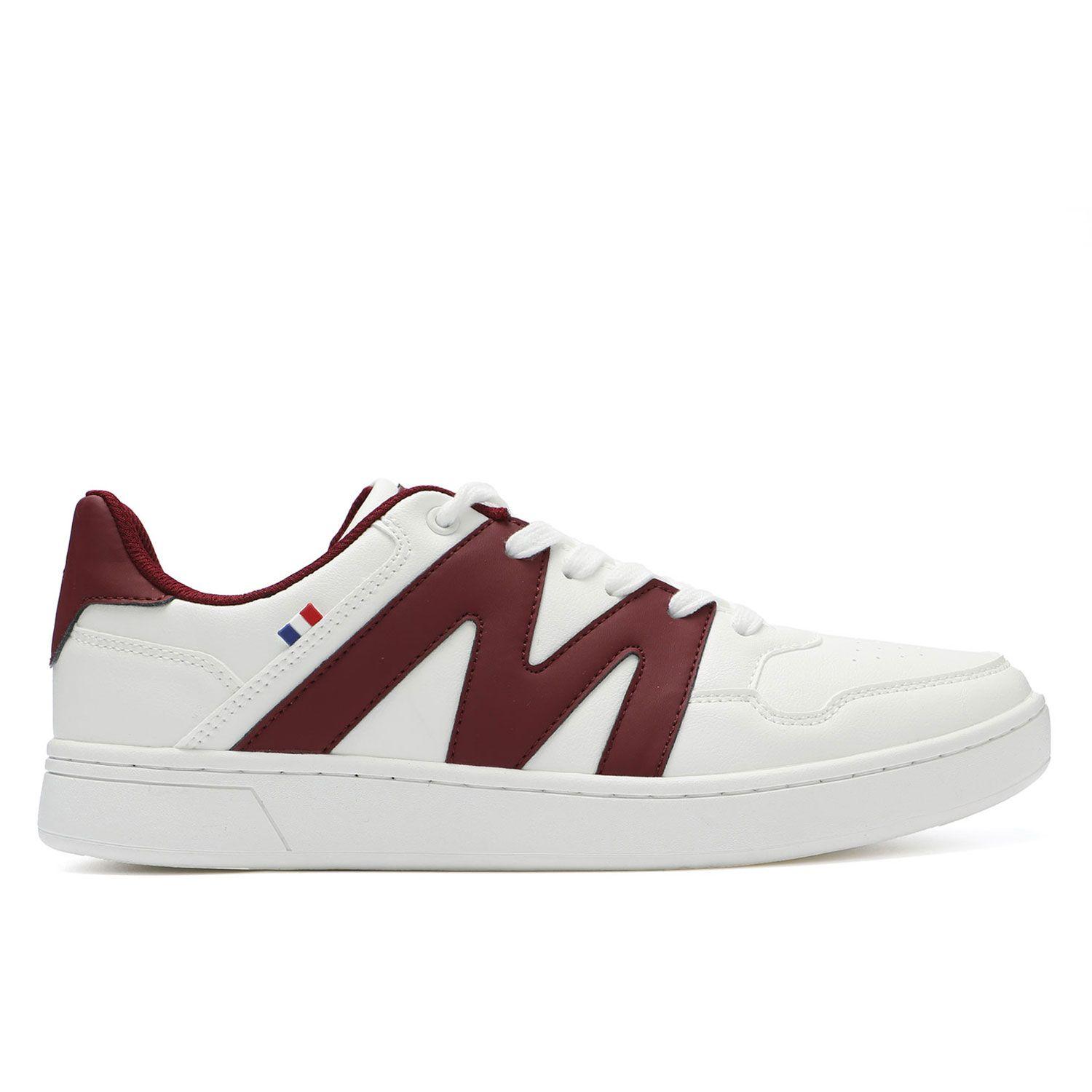 Zapatilla Urbana Hombre Blanco Y Burdeo Michelin Ps22-1