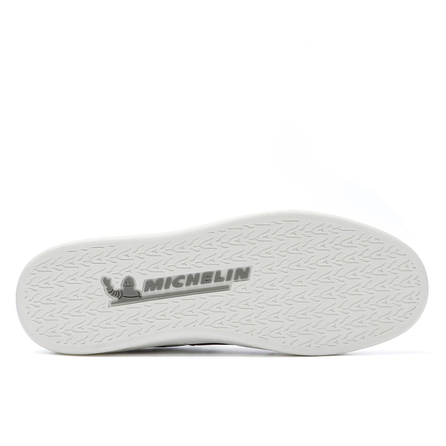 Zapatilla Casual Urbana Hombre Blanco Burdeo Michelin Ps22-2