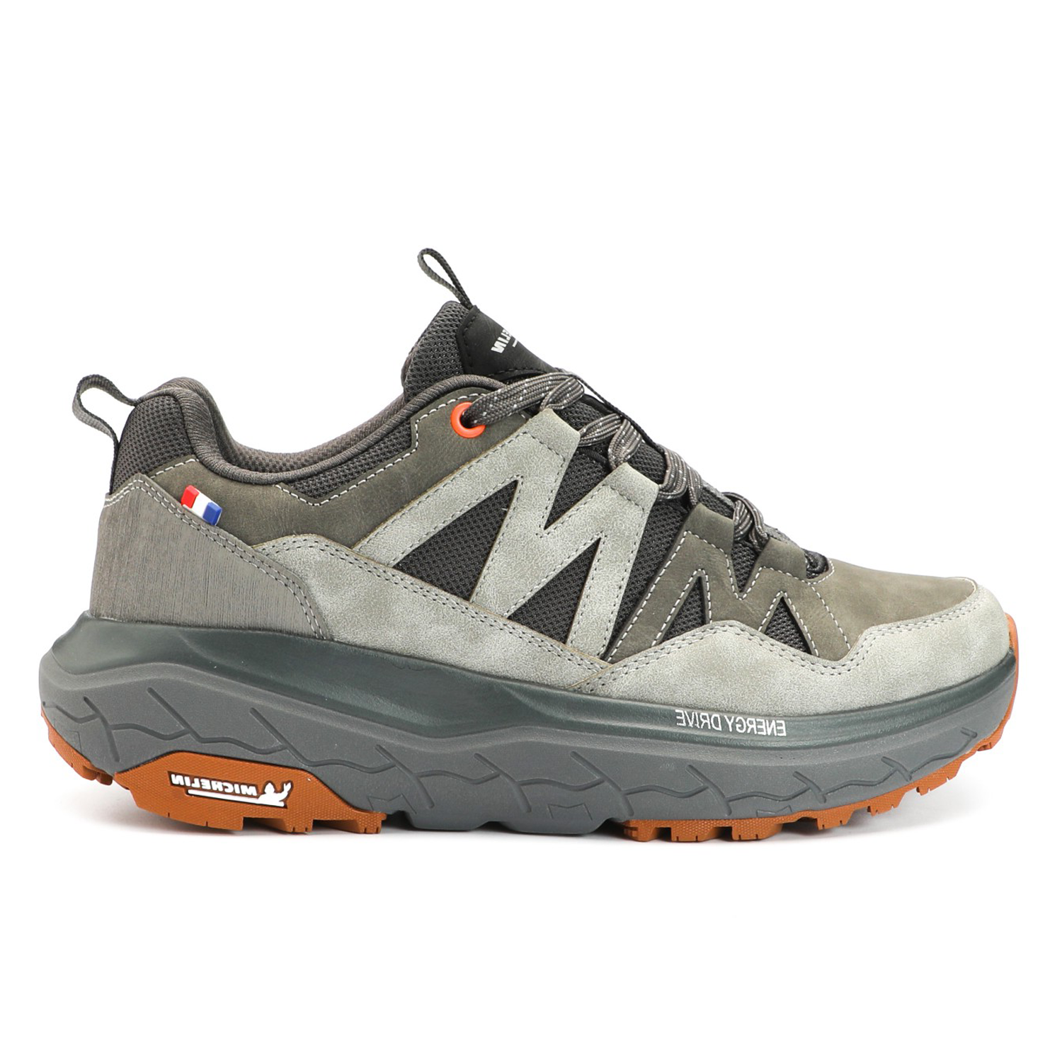 Zapatilla Trail Running Hombre Color Gris y Naranjo Michelin AW10-1