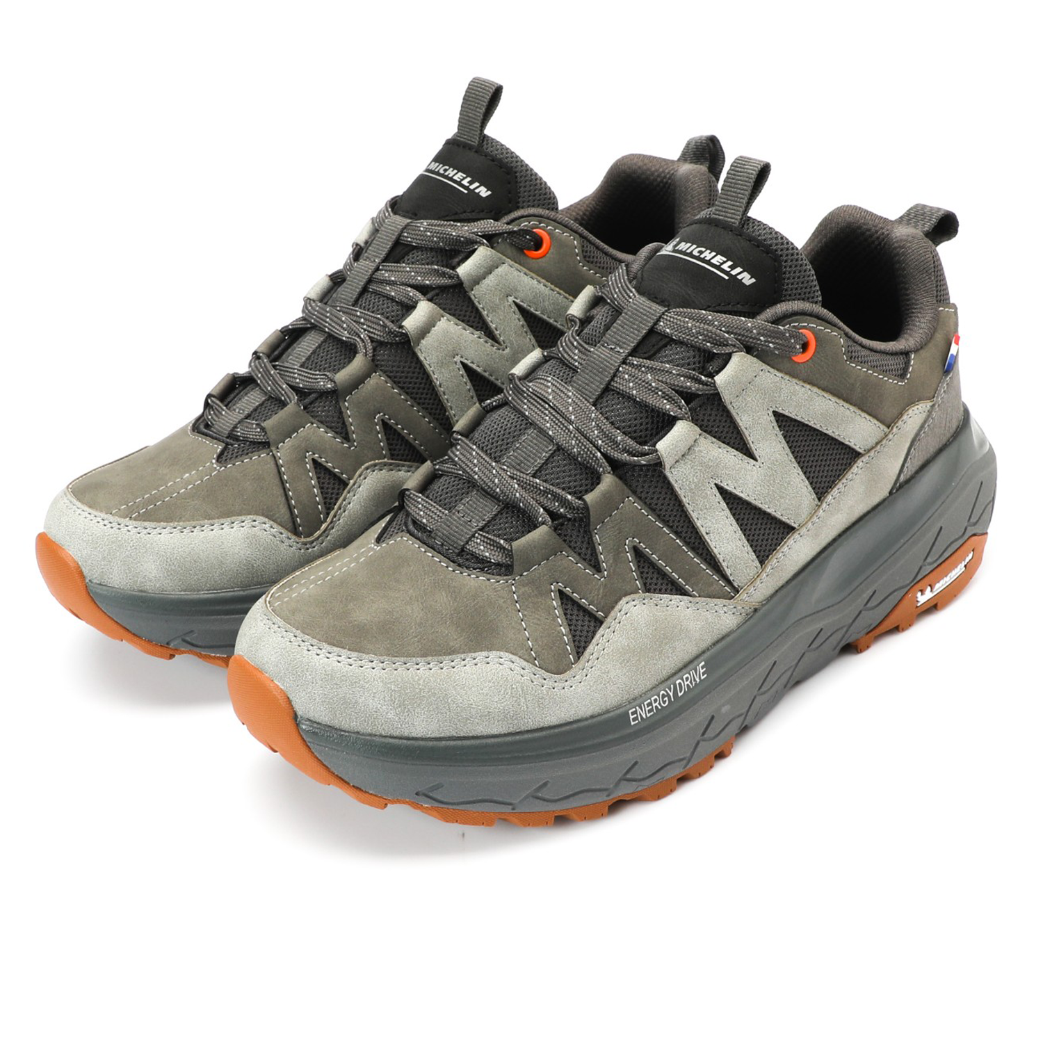 Zapatilla Trail Running Hombre Color Gris y Naranjo Michelin AW10-4