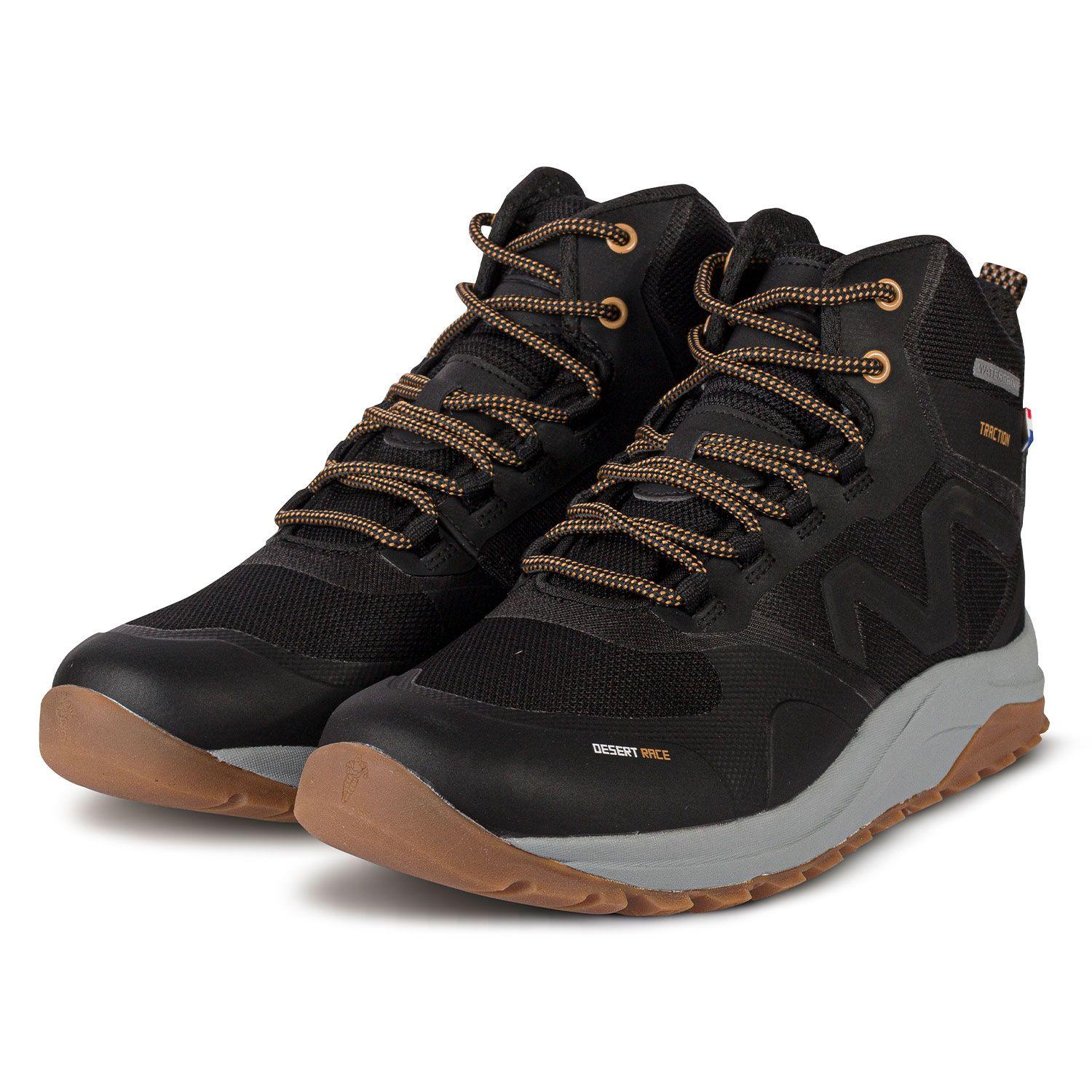 Botín Outdoor Impermeable Hombre Negro Camel Michelin Dr05-4