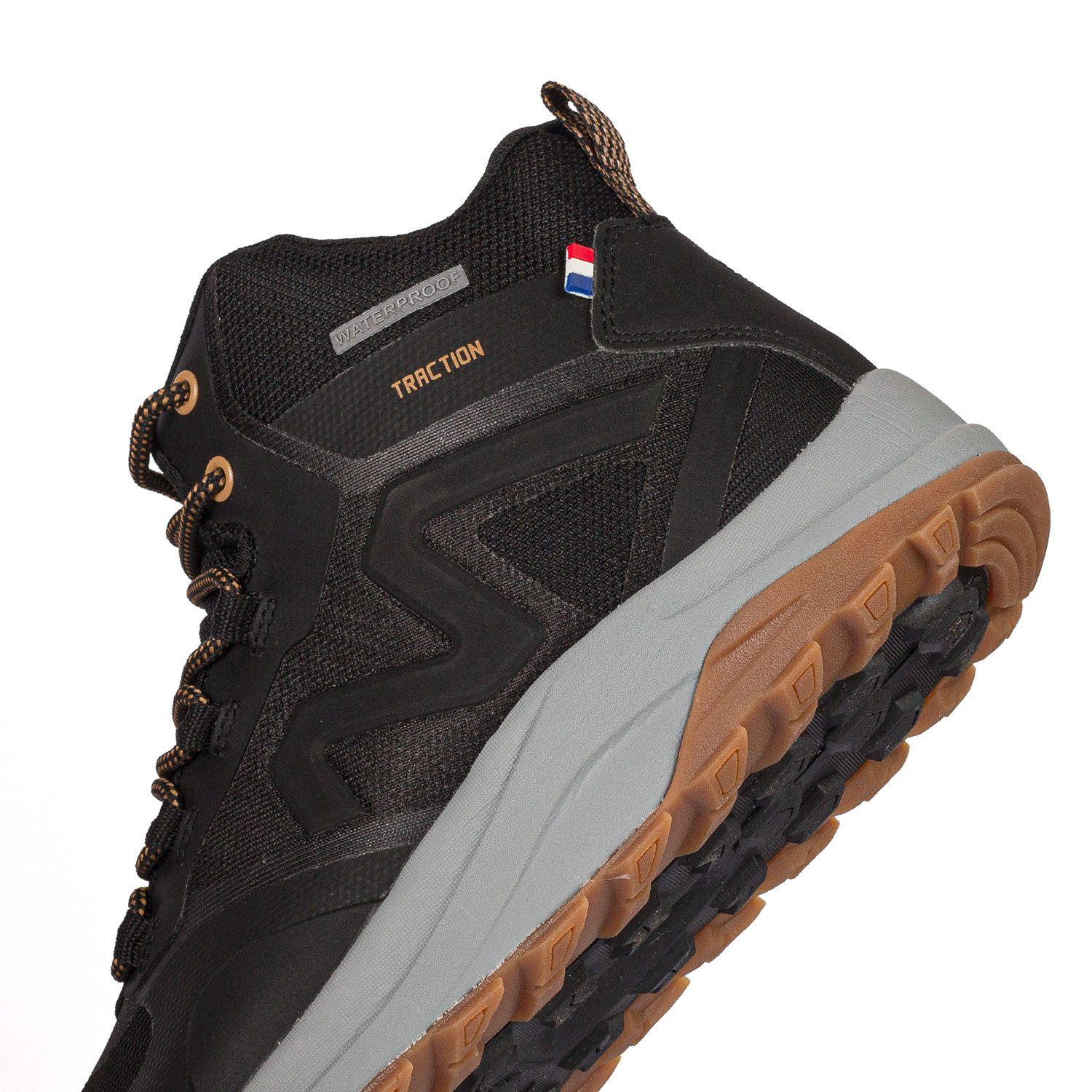 Botín Outdoor Impermeable Hombre Negro Camel Michelin Dr05-6