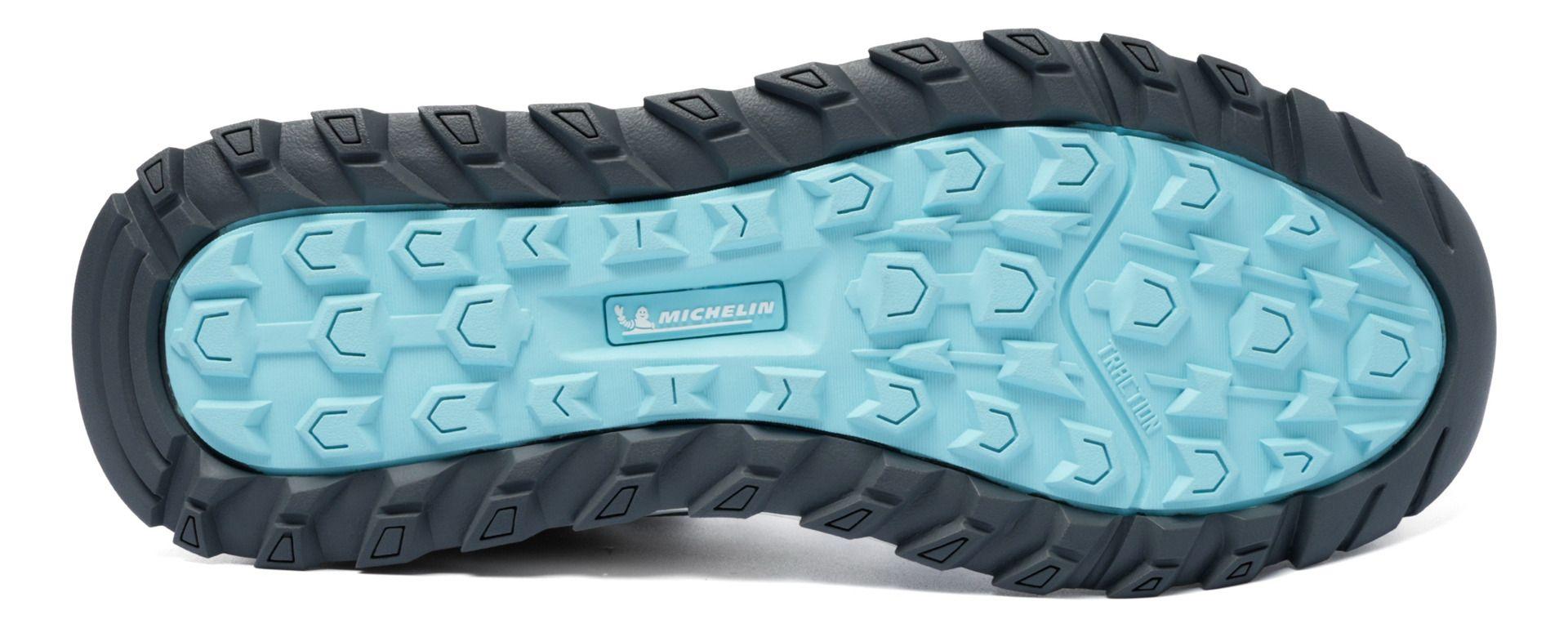 Botín Outdoor Caña Alta Impermeable Mujer Gris Michelin Dr19-1