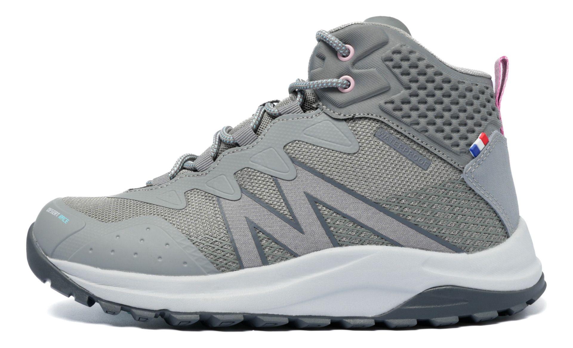 Botín Outdoor Caña Alta Impermeable Mujer Gris Michelin Dr19-7