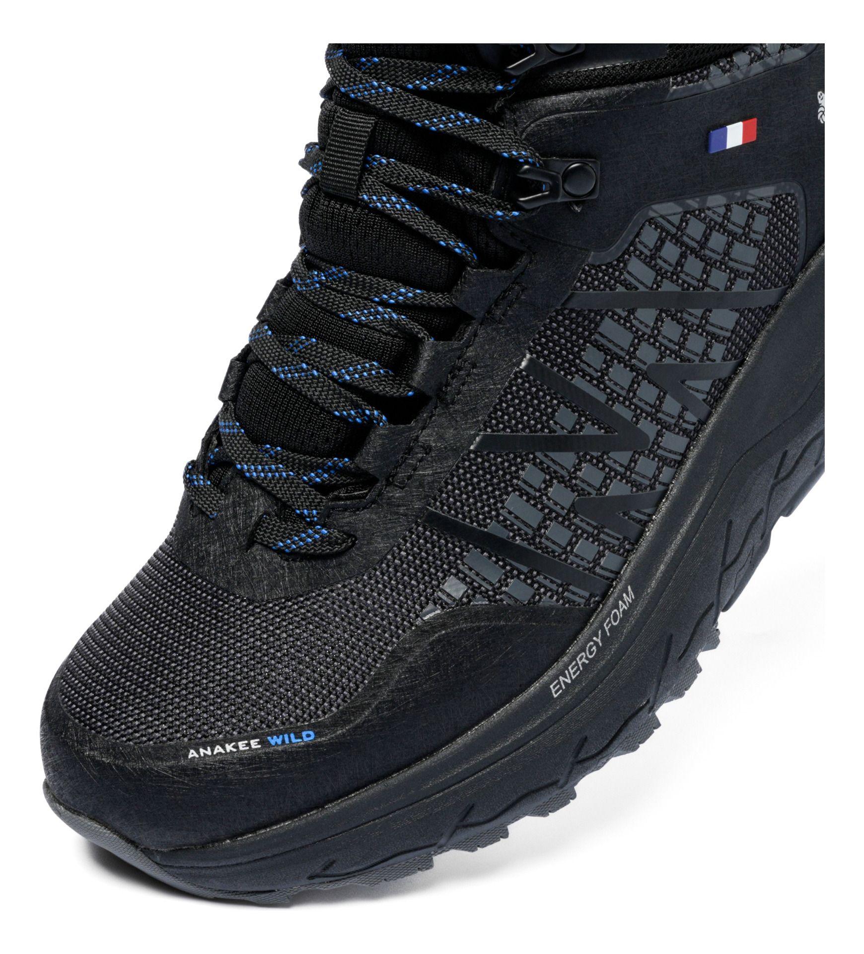 Botín Outdoor Impermeable Negro Azul Hombre Michelin Aw03-3