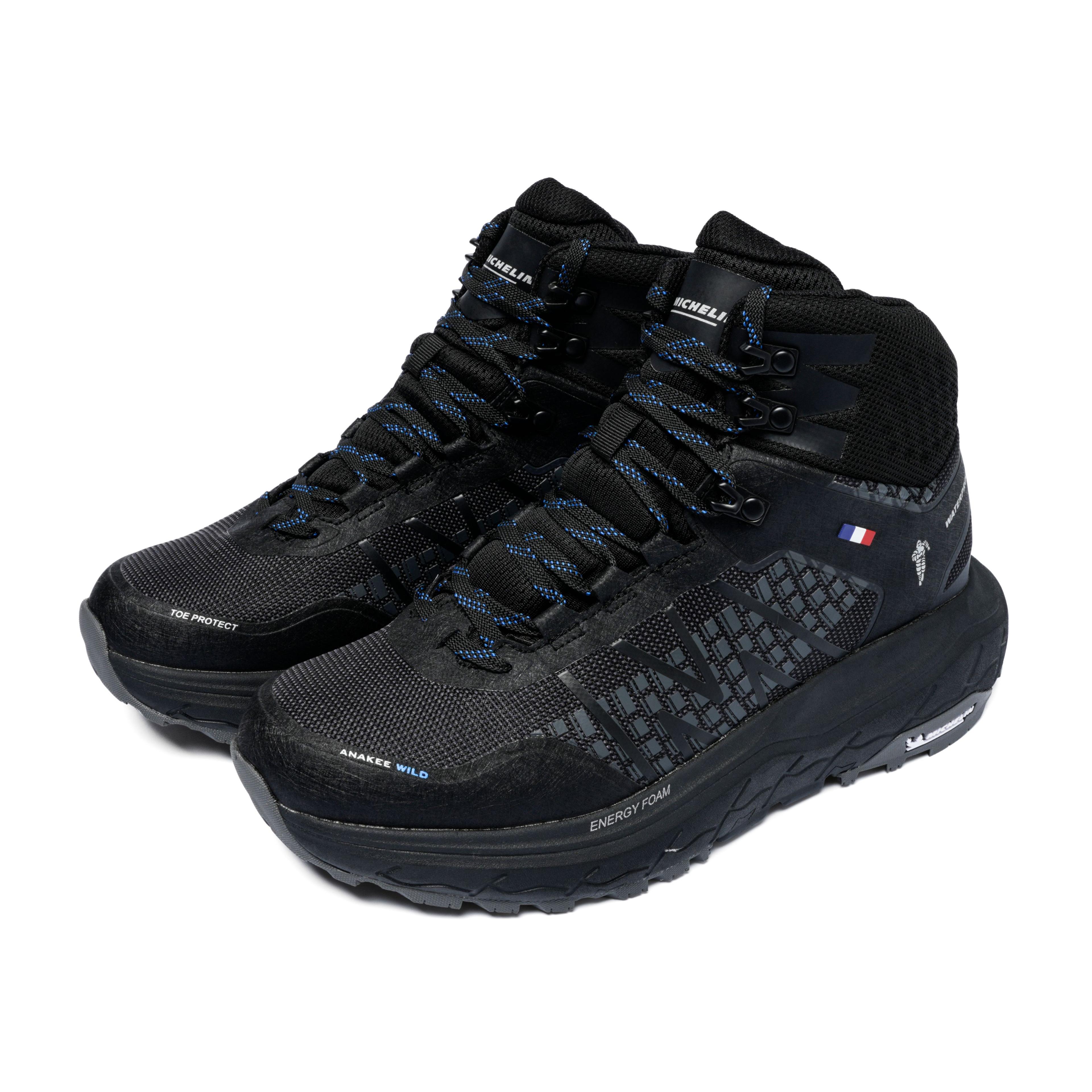 Zapatilla Deportiva Trail Hombre Negro Azul Michelin Aw03-4