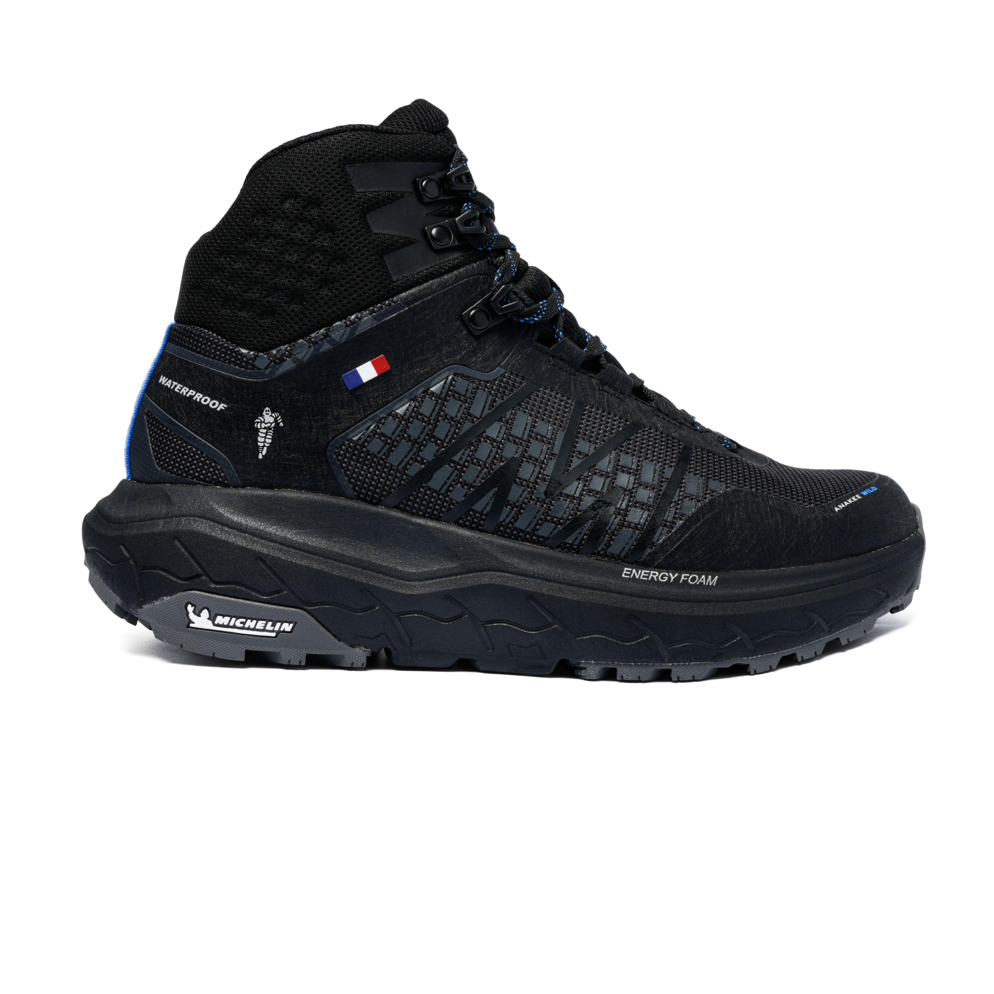 Zapatilla Deportiva Trail Hombre Negro Azul Michelin Aw03-1