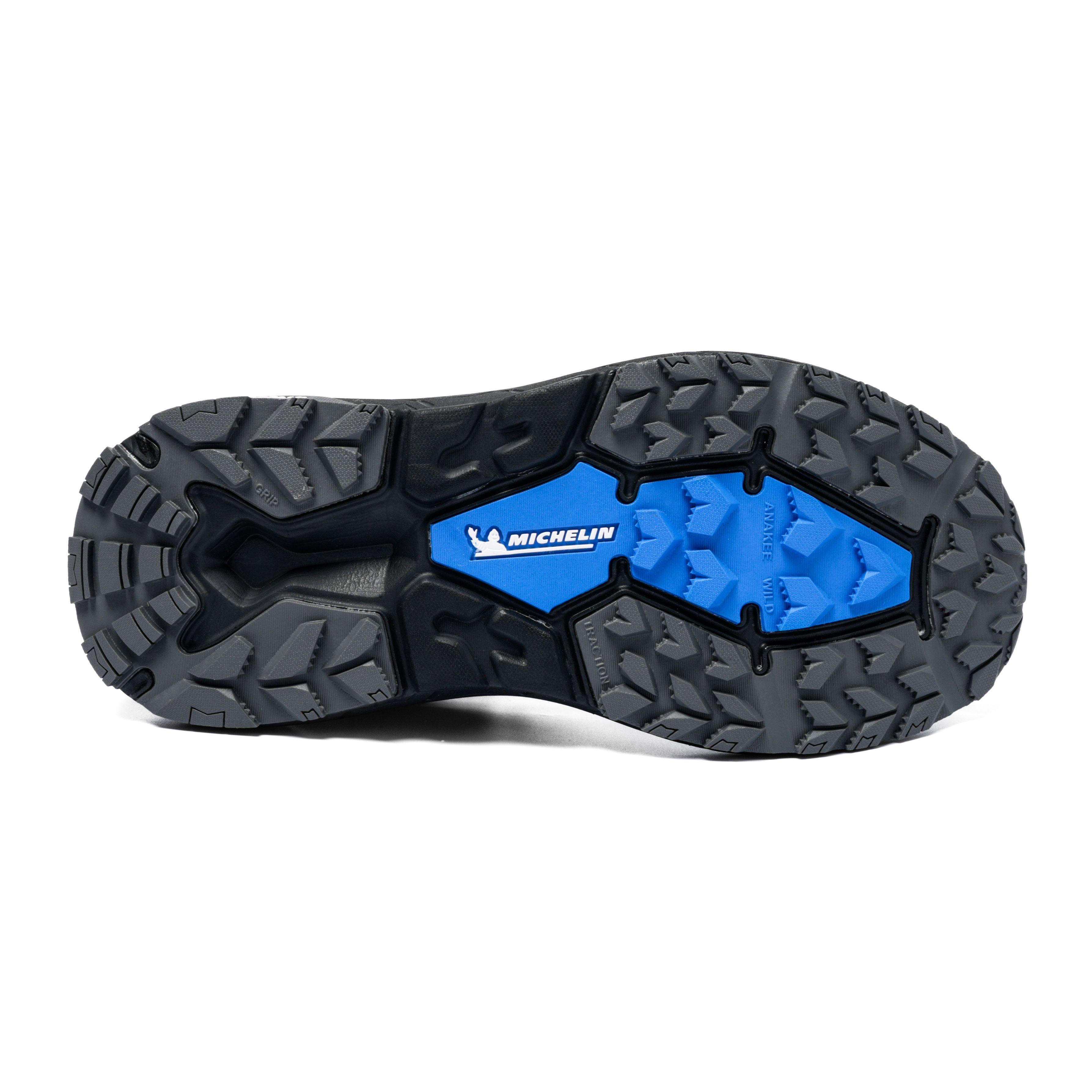 Zapatilla Deportiva Trail Hombre Negro Azul Michelin Aw03-2