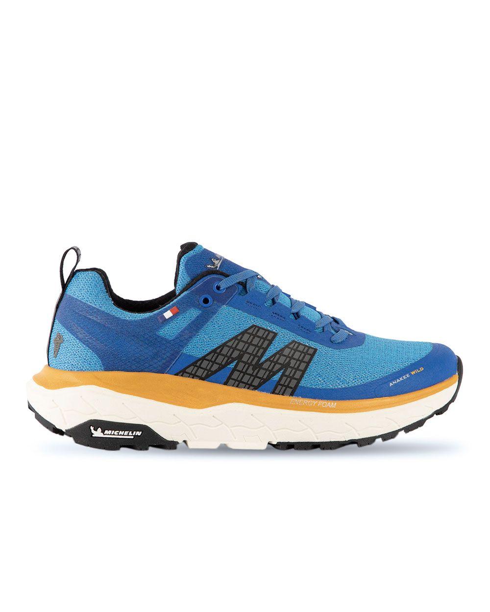 Zapatillas Trail Running Hombre Azul Amarillo Michelin Aw01-0