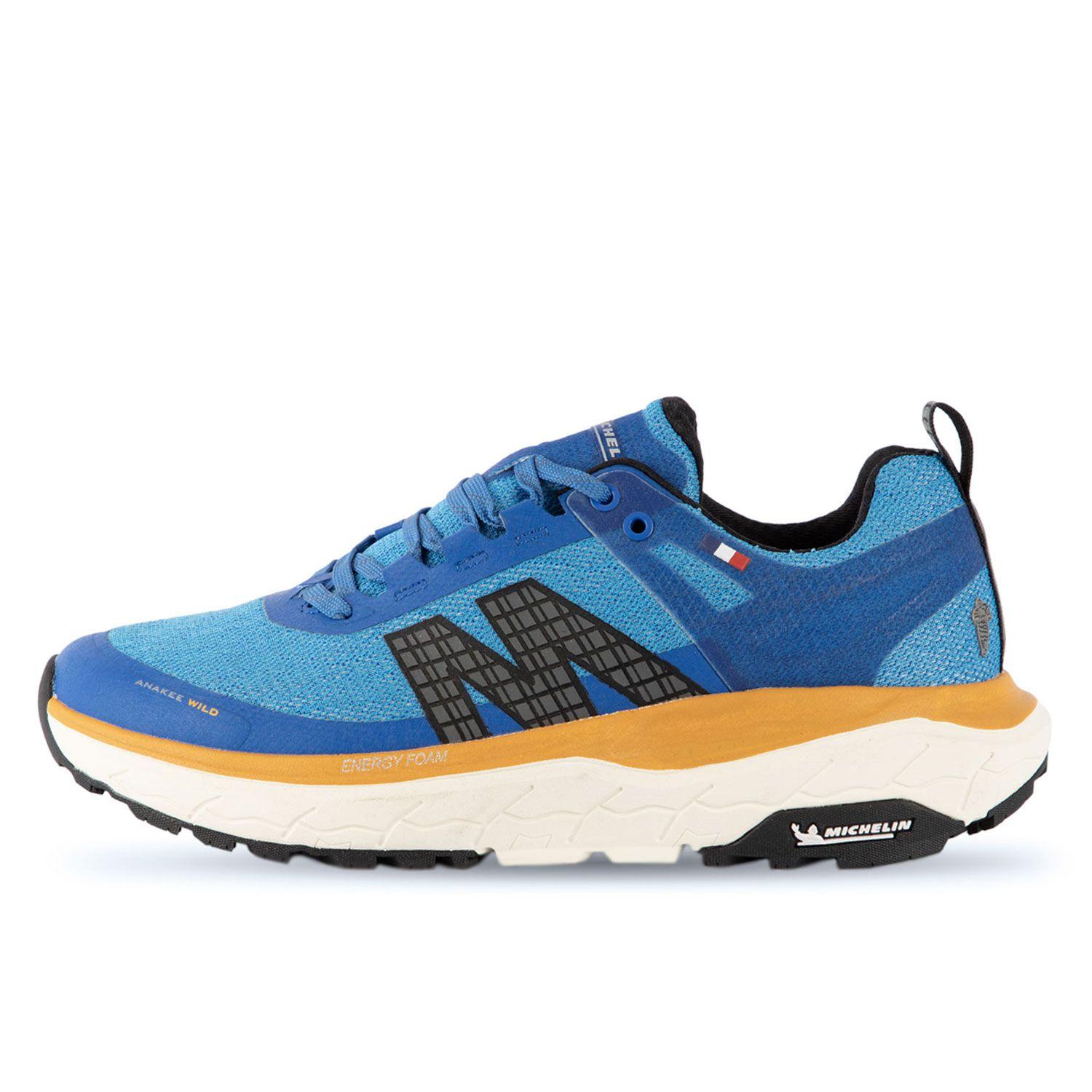 Zapatillas Deportivas Trail Hombre Azul Limon Michelin Aw01-3