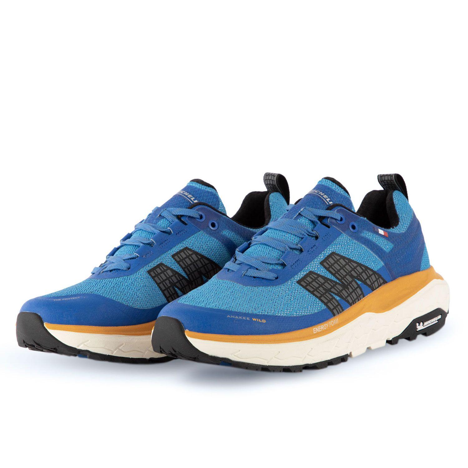 Zapatillas Deportivas Trail Hombre Azul Limon Michelin Aw01-4