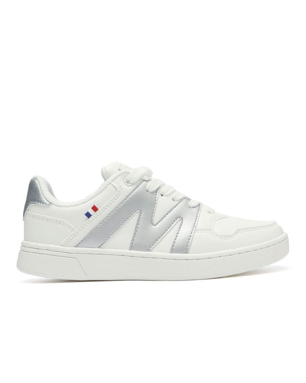 Zapatilla Casual Urbana Mujer Blanco Plateado Michelin Ps22-0