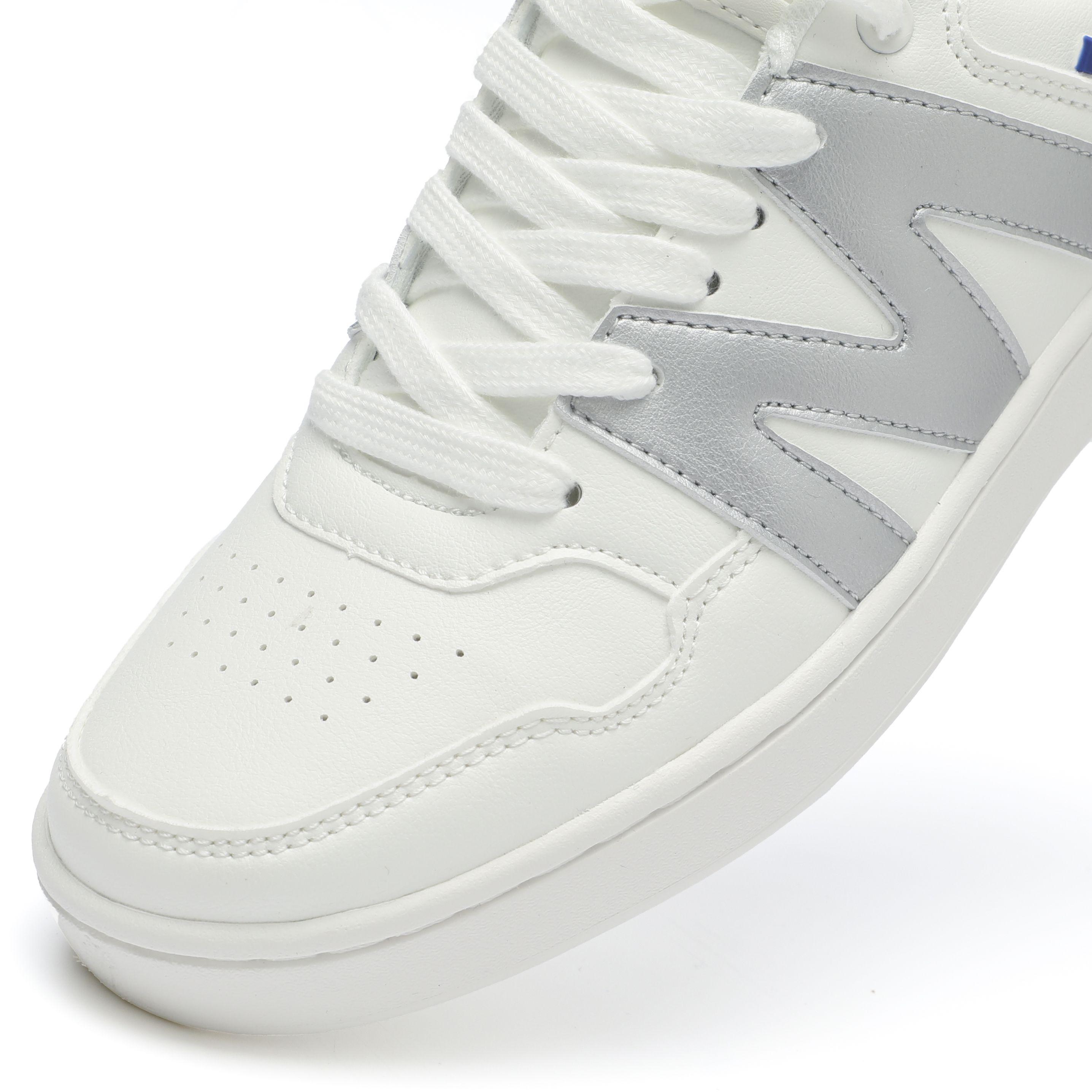 Zapatilla Casual Urbana Mujer Blanco Plateado Michelin Ps22-5