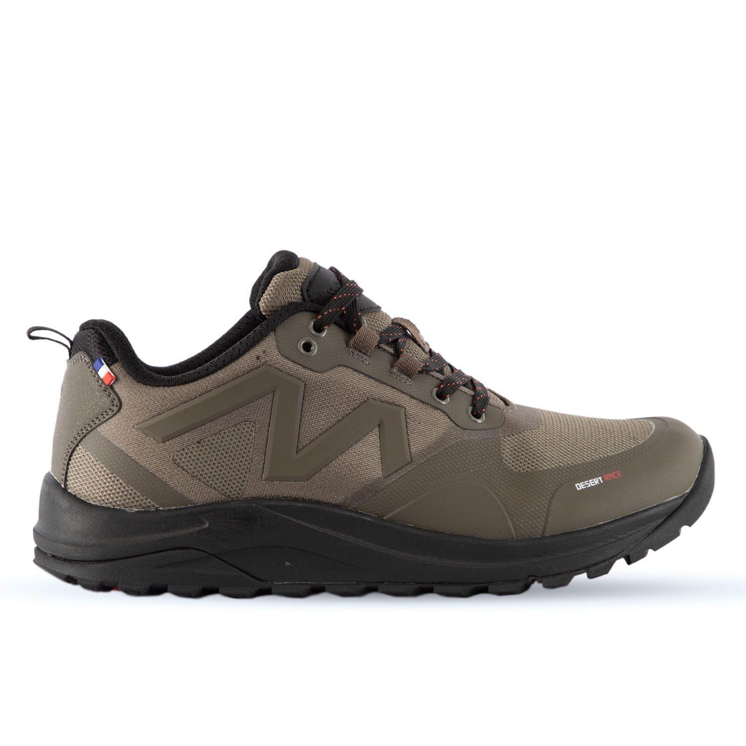 Zapatillas Trail Runnig Hombre Taupe Y Rojo Michelin Dr28-0