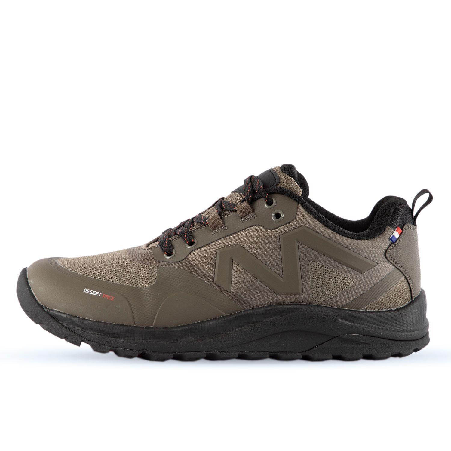 Zapatillas Trail Runnig Hombre Taupe Y Rojo Michelin Dr28-2