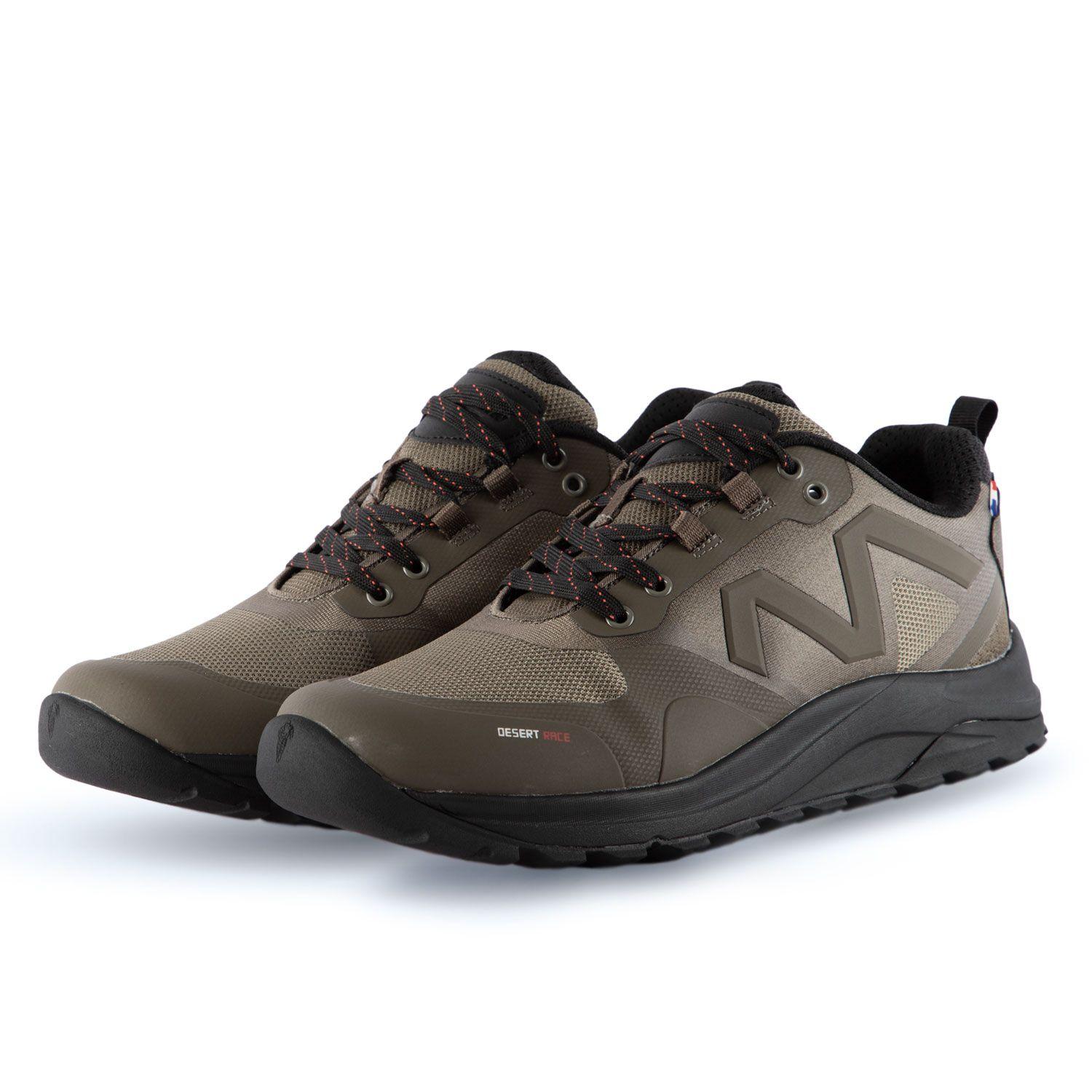 Zapatillas Trail Runnig Hombre Taupe Y Rojo Michelin Dr28-3