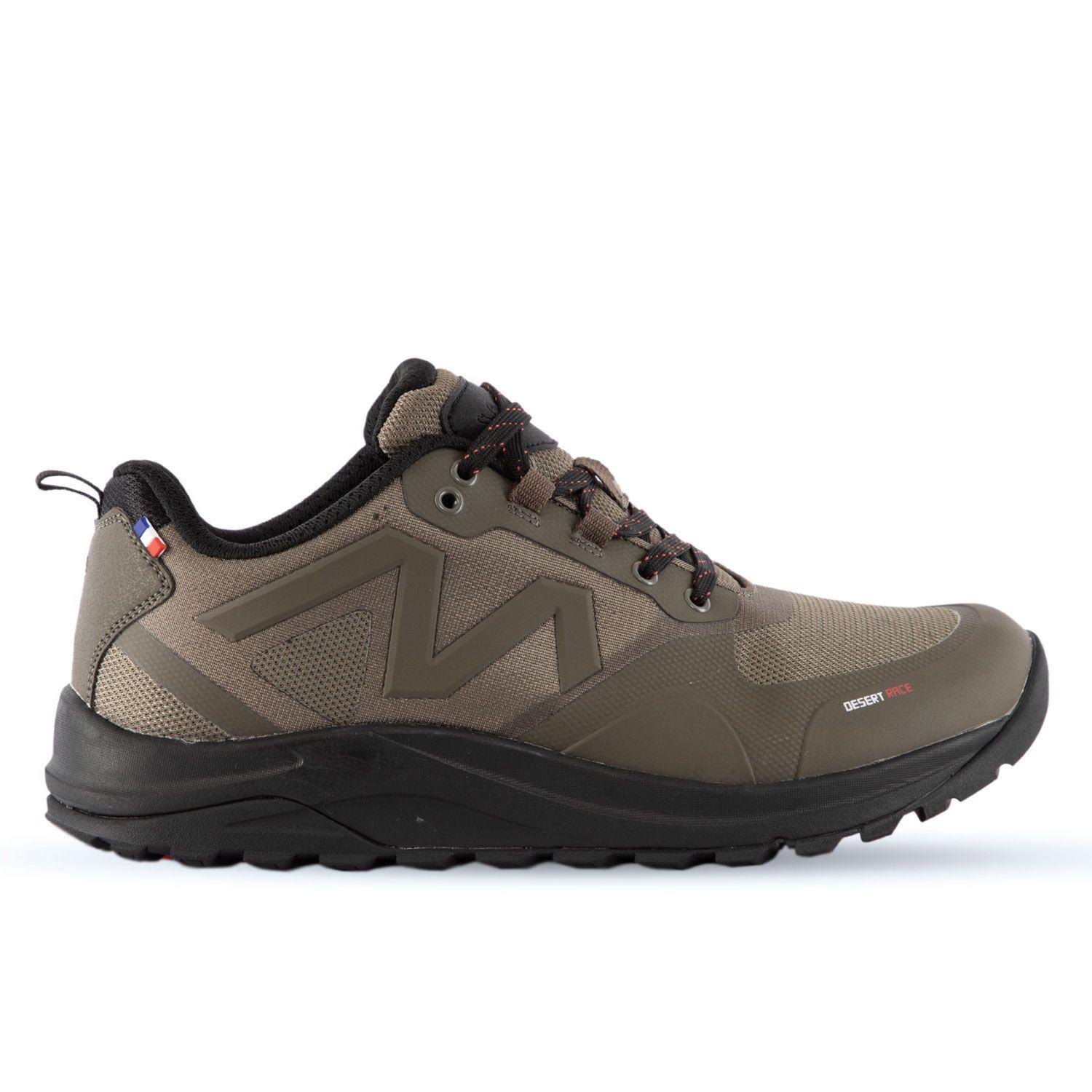Zapatillas Trail Runnig Hombre Taupe Y Rojo Michelin Dr28-1