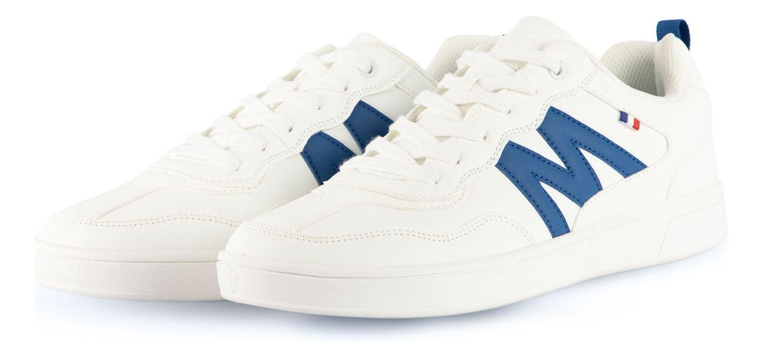 Zapatilla Urbana Hombre Color Blanco Azul Michelin Ps19-4