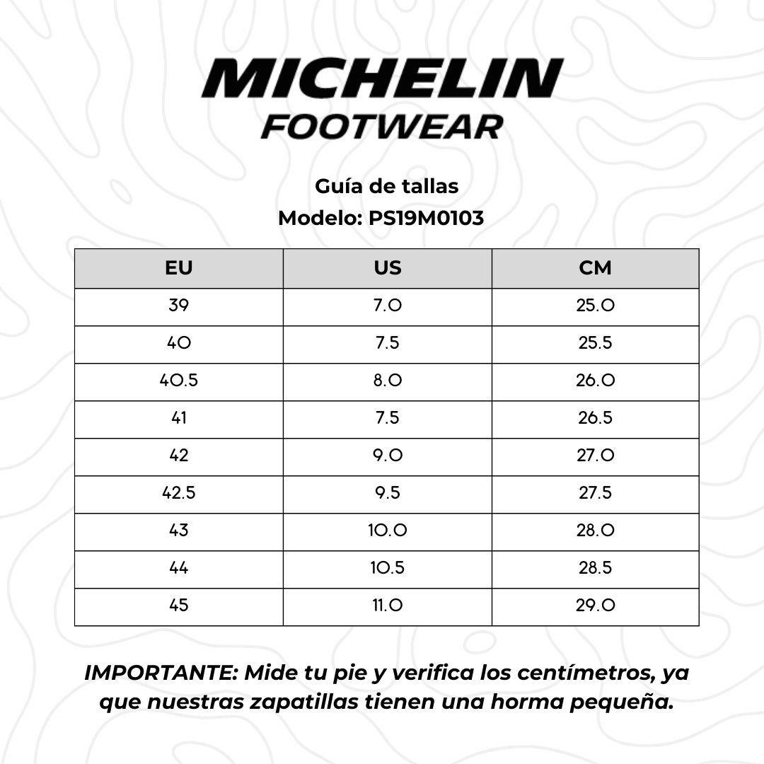 Zapatilla Urbana Hombre Color Blanco Azul Michelin Ps19-5