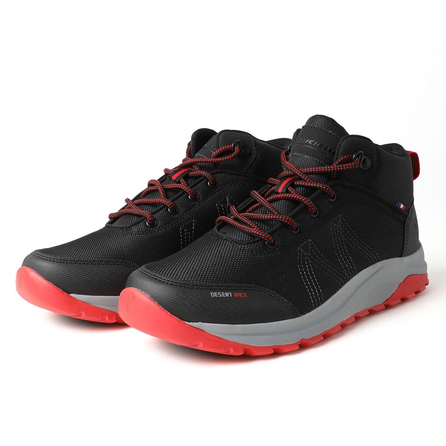 Botín Caña Alta Hombre Negro Rojo Michelin Dr37-4