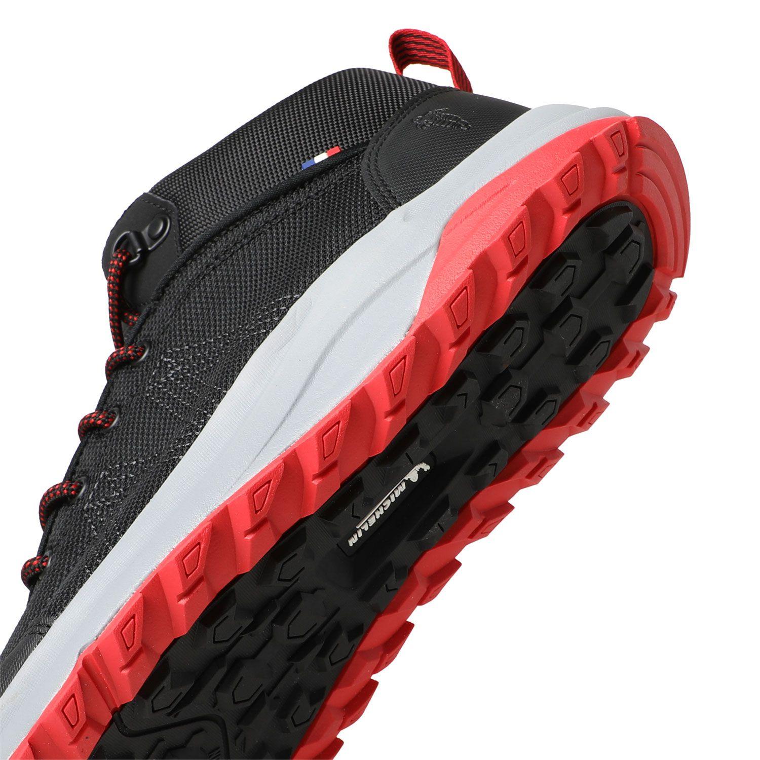 Botín Caña Alta Hombre Negro Rojo Michelin Dr37-6